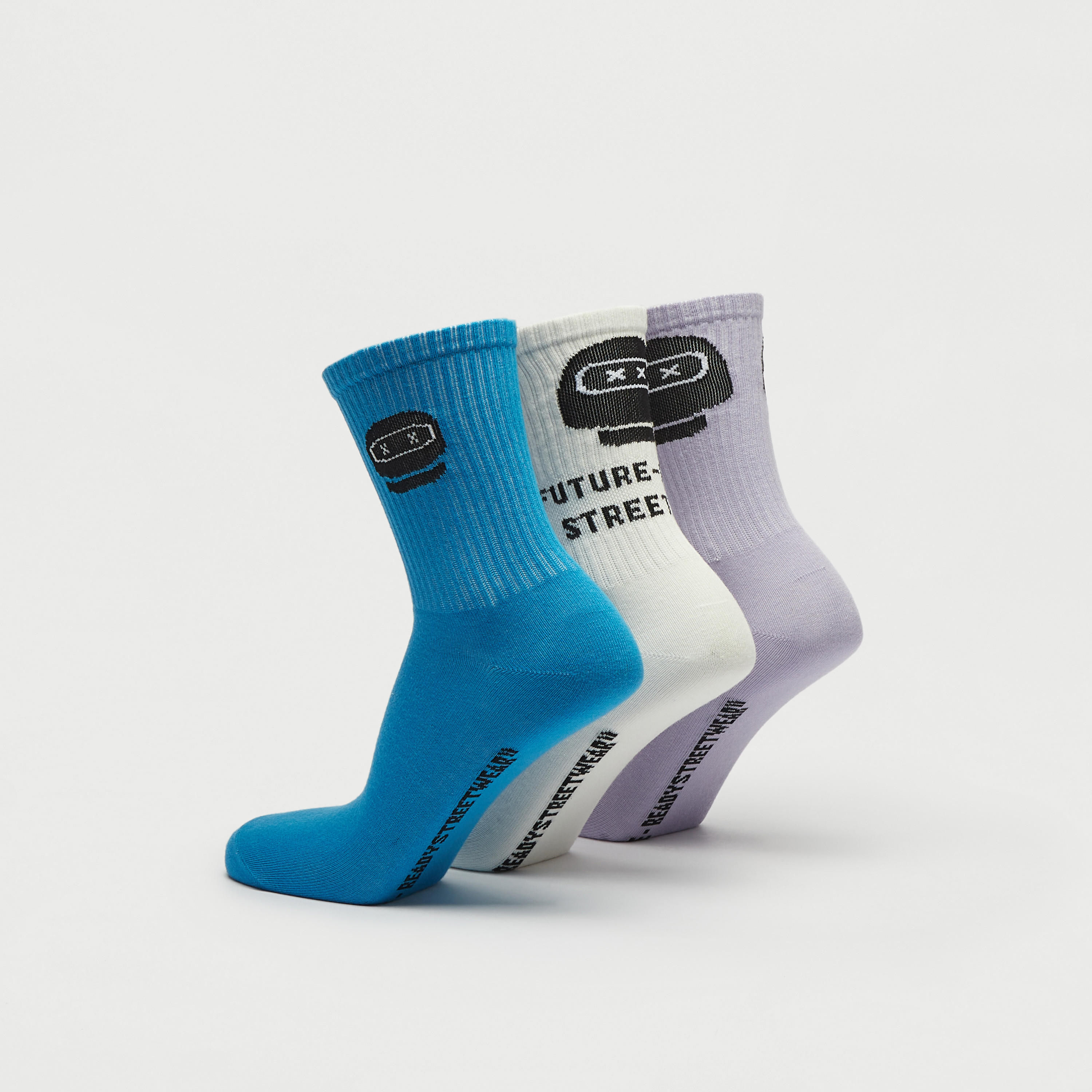 جوارب بارزة الملمس بطول ربلة الساق - طقم 3 قطع-men-socks-image-3