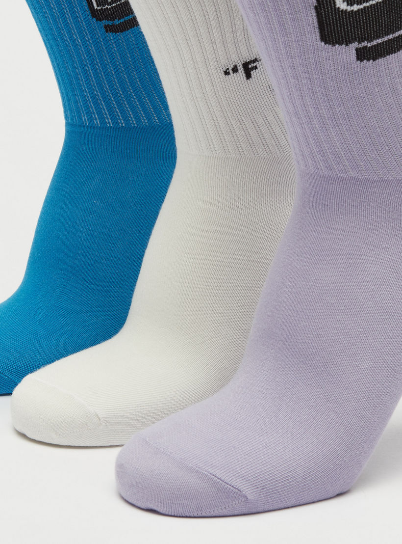 جوارب بارزة الملمس بطول ربلة الساق - طقم 3 قطع-men-socks-image-2