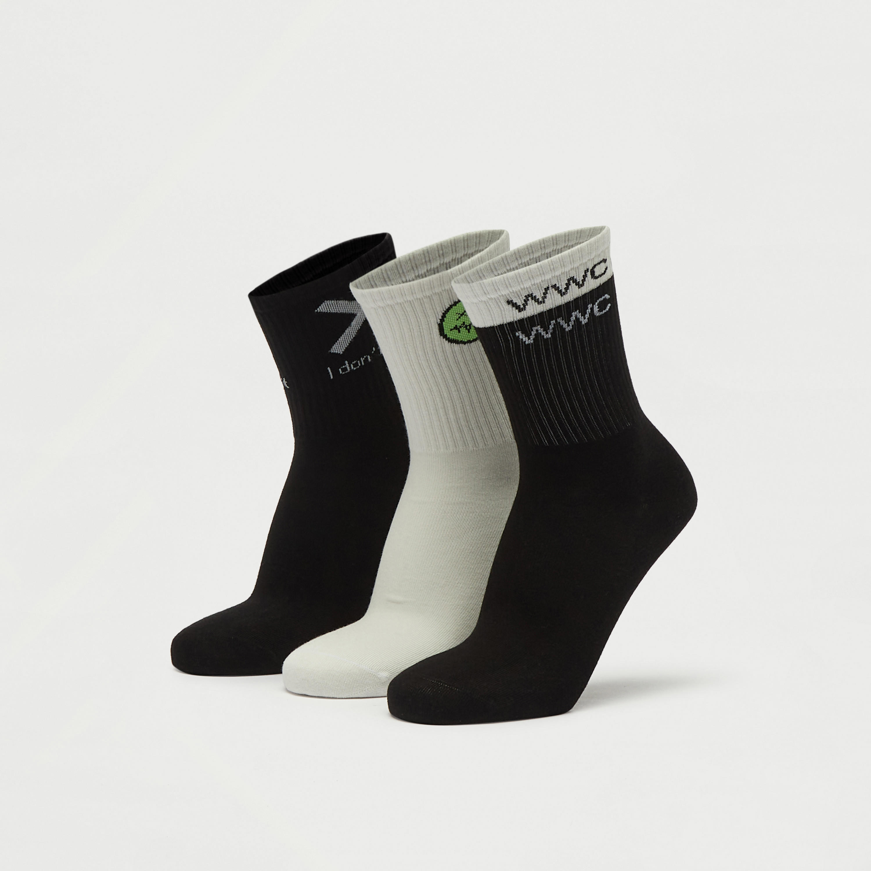 جوارب بارزة الملمس بطول ربلة الساق - طقم من 3 أزواج-men-socks-image-4