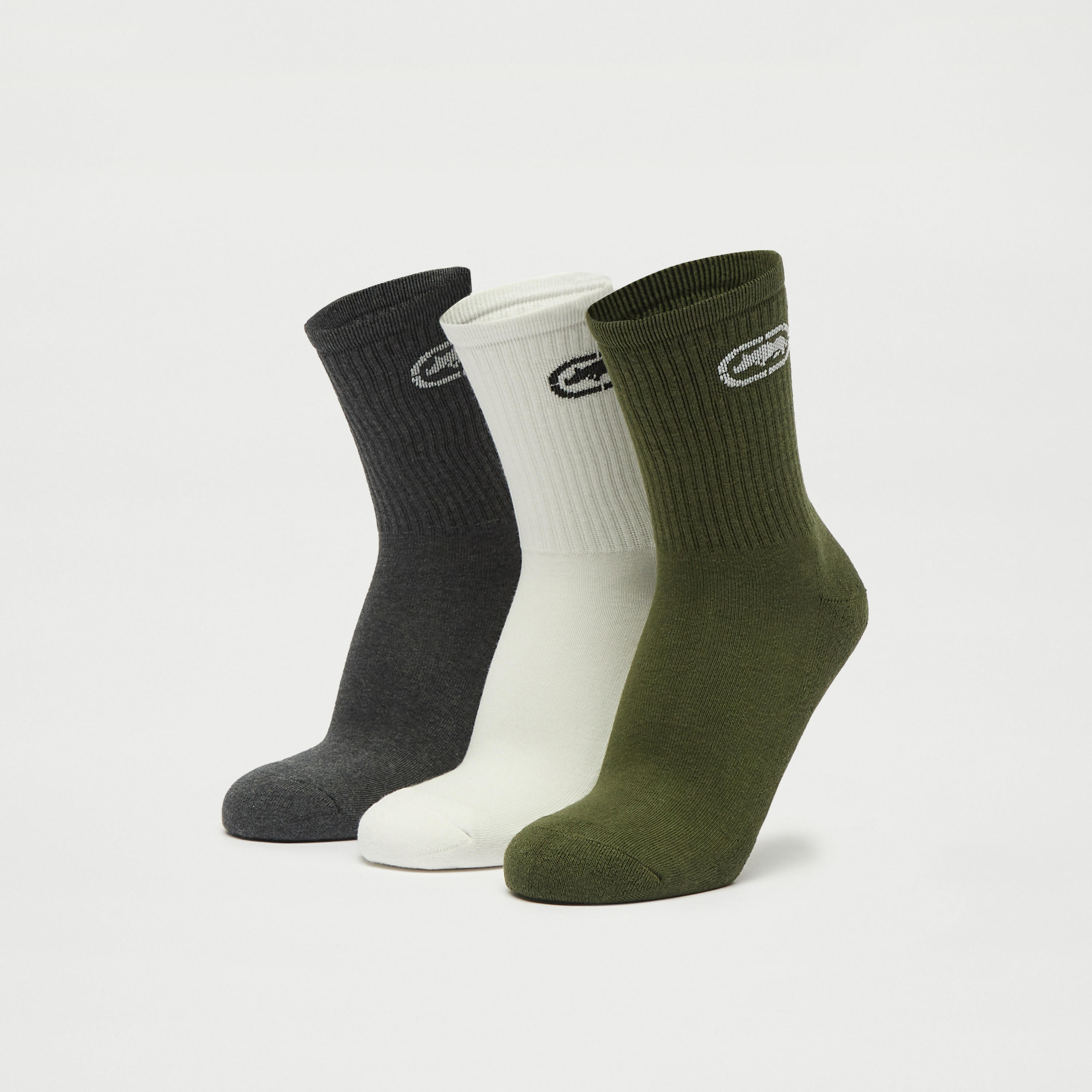 جوارب بطول ربلة الساق وطبعات تايبوجرافيك - طقم 3 أزواج-men-socks-image-1