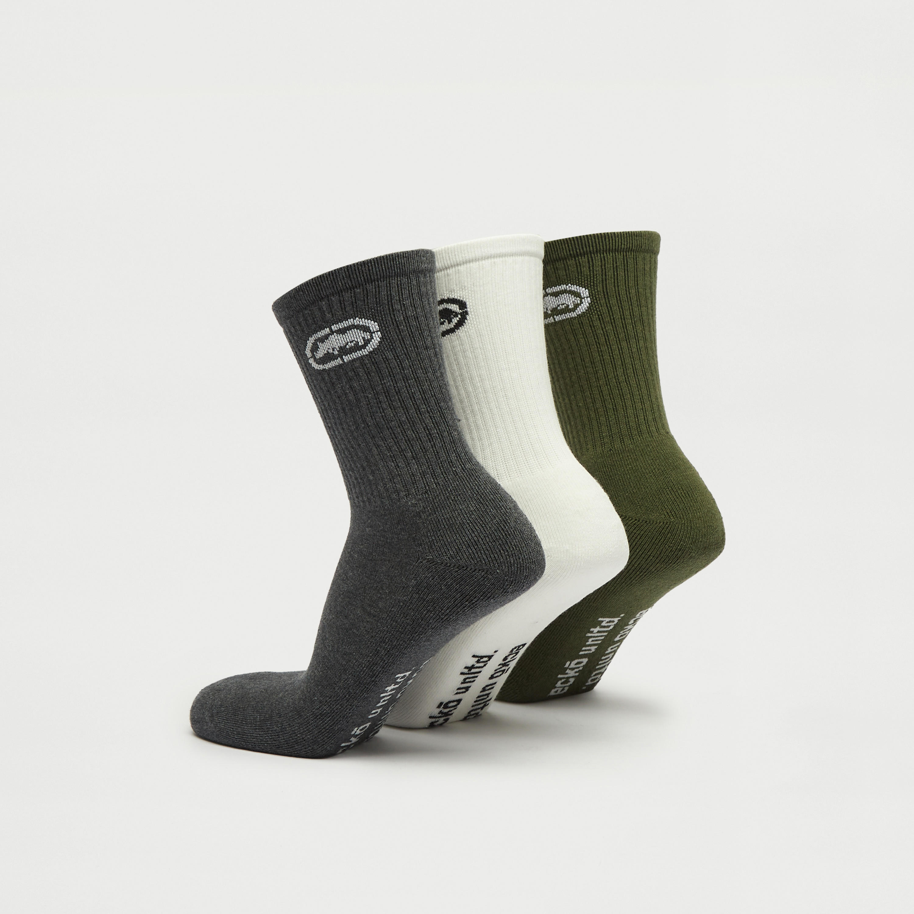 جوارب بطول ربلة الساق وطبعات تايبوجرافيك - طقم 3 أزواج-men-socks-image-2