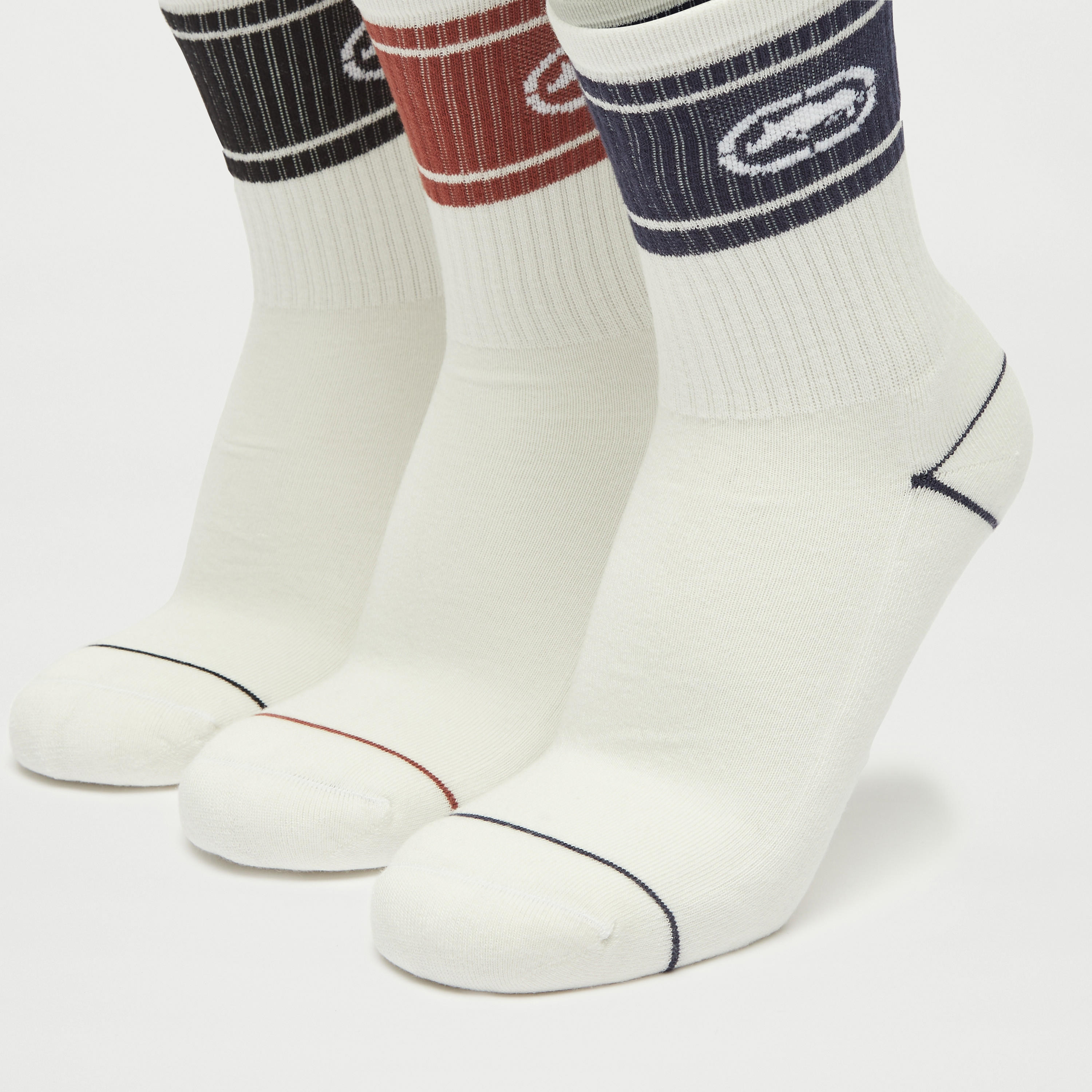 جوارب بطول ربلة الساق وطبعات جرافيك - طقم 3 أزواج-men-socks-image-2