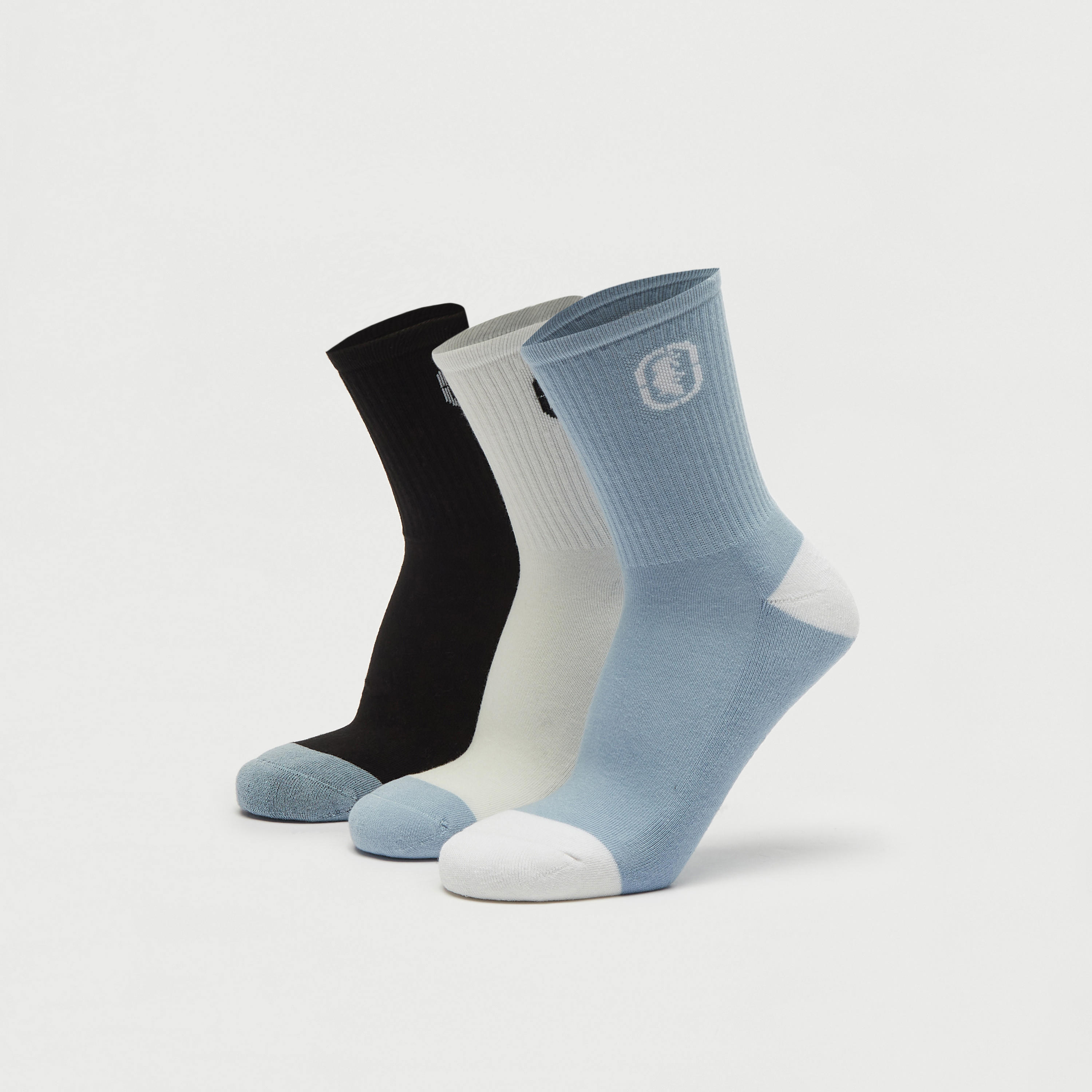 جوارب بطول ربلة الساق وطبعات تايبوجرافيك - طقم 3 أزواج-men-socks-image-1