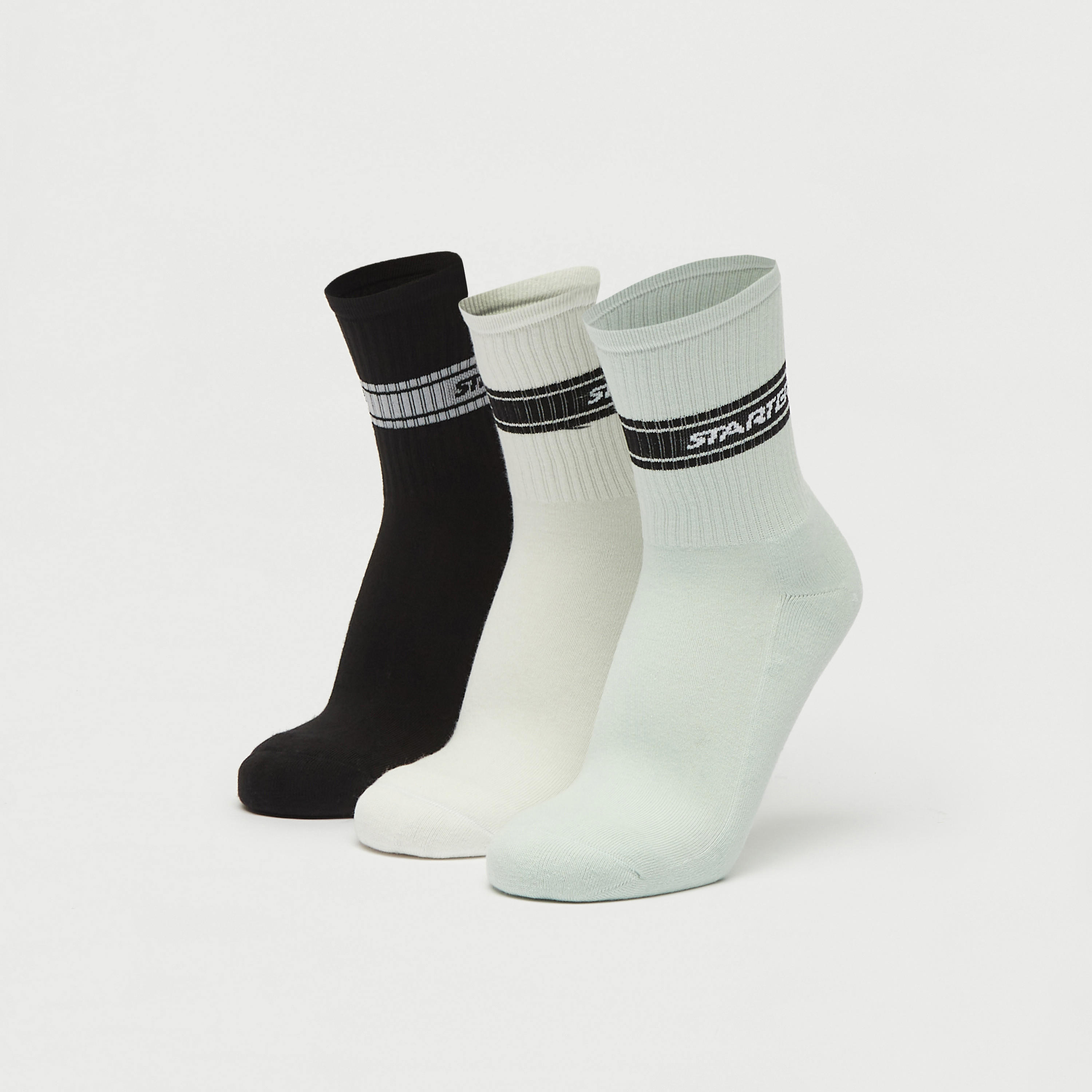 جوارب بطول ربلة الساق وطبعات تايبوجرافيك - طقم 3 أزواج-men-socks-image-1