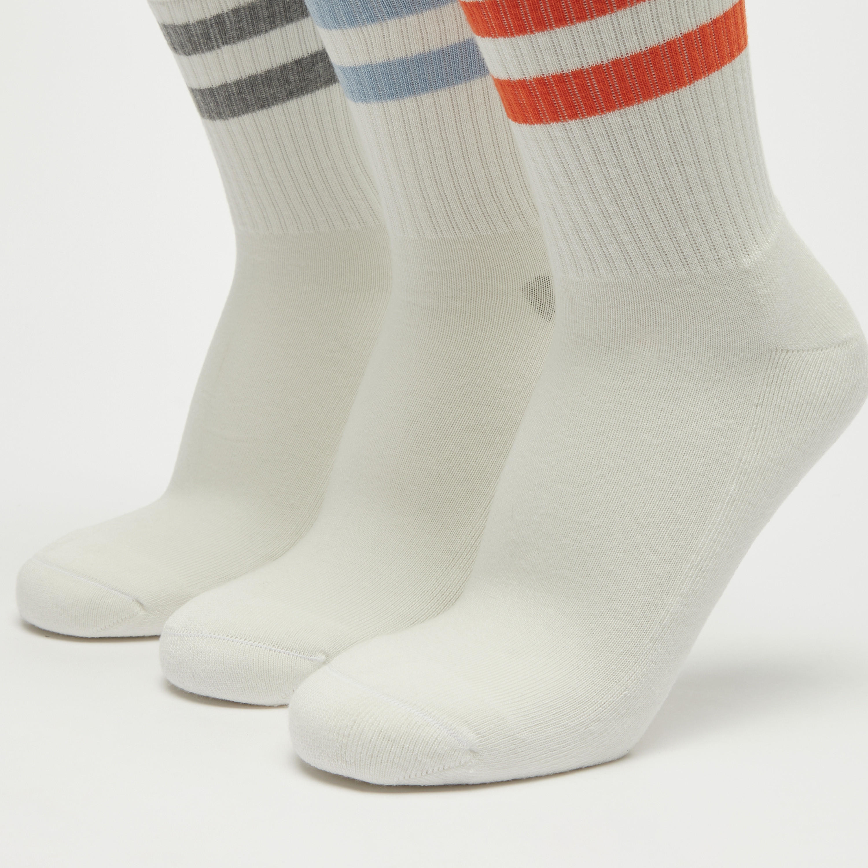 جوارب مقلمة بطول ربلة السّاق- طقم 3 أزواج-men-socks-image-2
