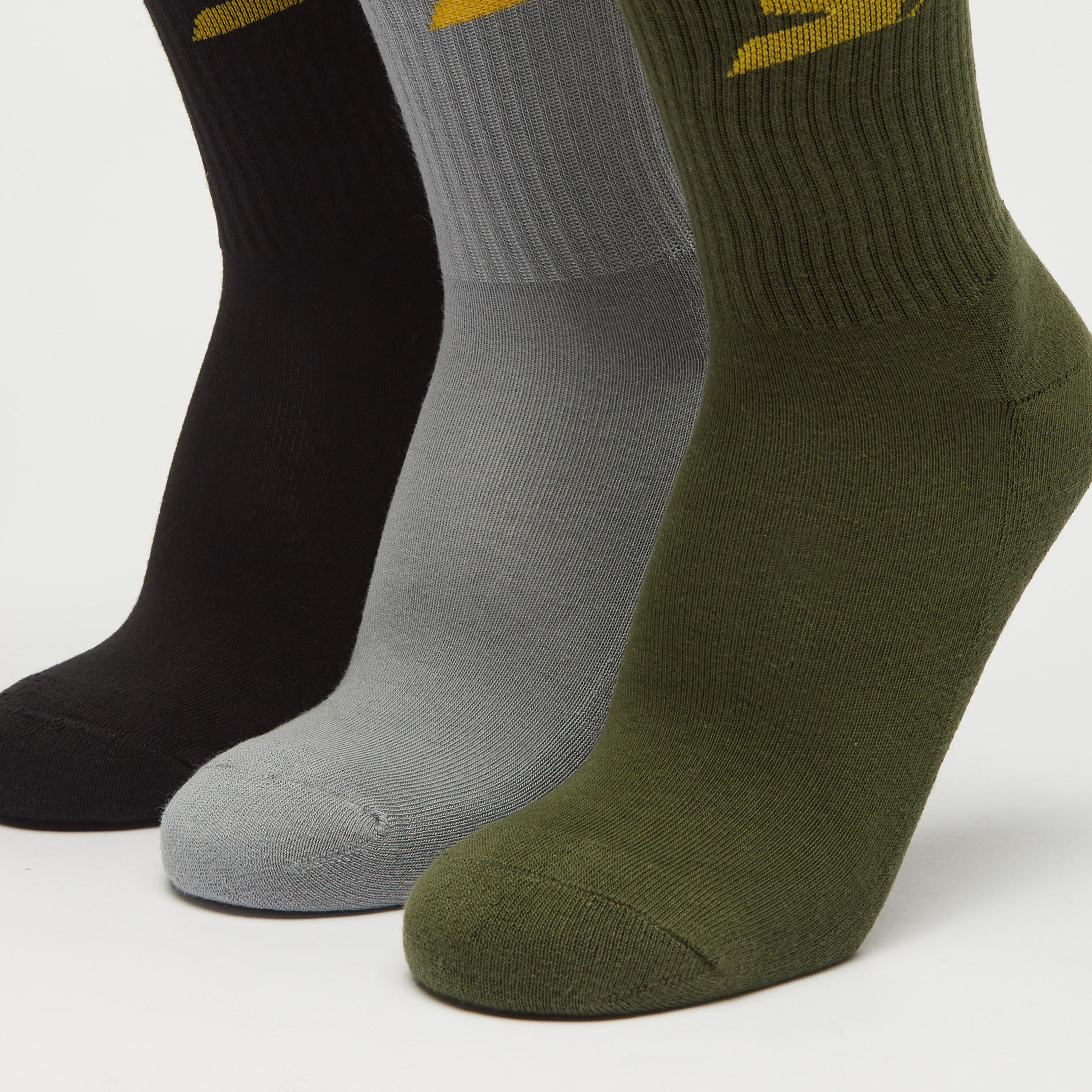 جوارب بارزة الملمس بطول ربلة الساق - طقم 3 أزواج-men-socks-image-3