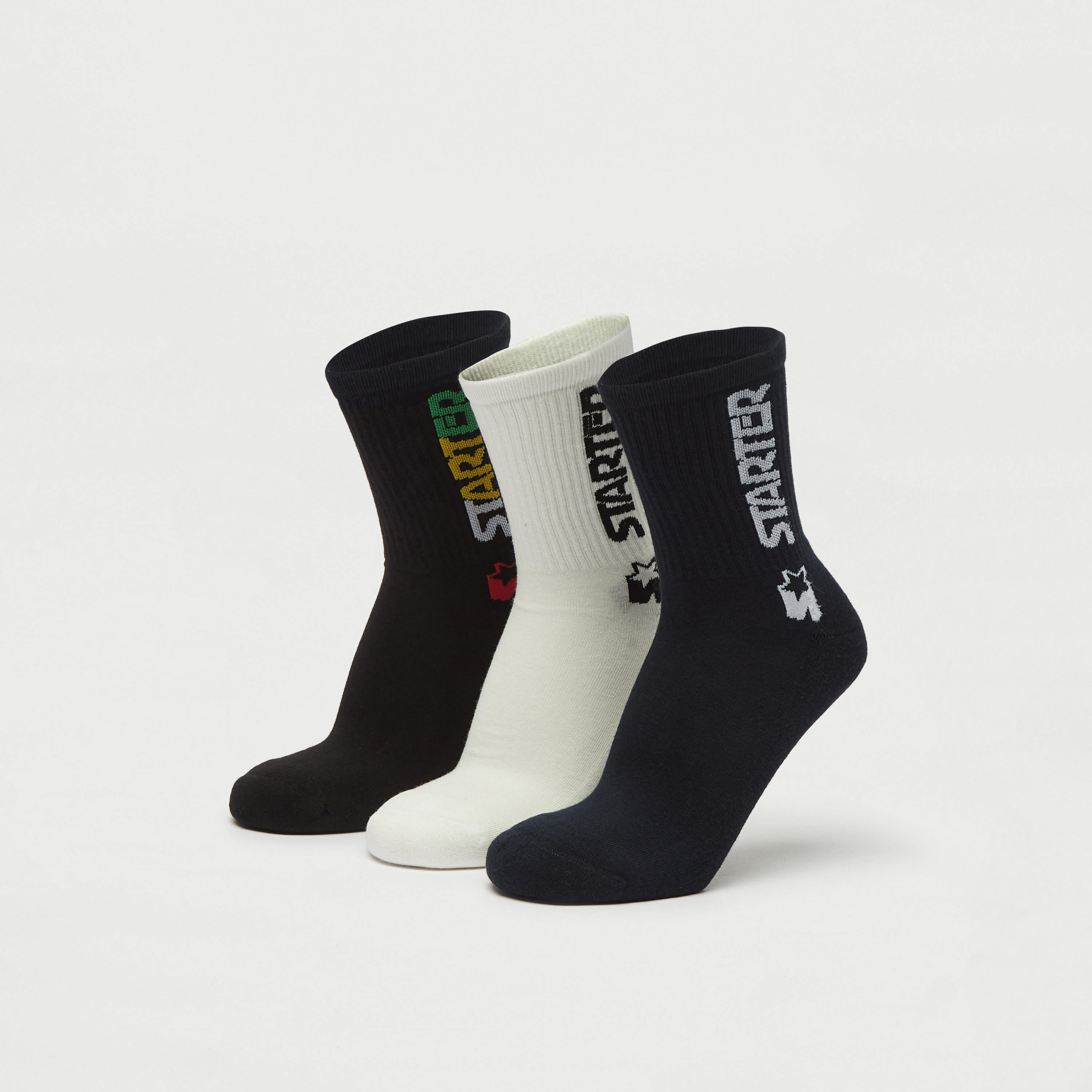 جوارب بطول ربلة الساق وطبعات - طقم من 3 أزواج-men-socks-image-1