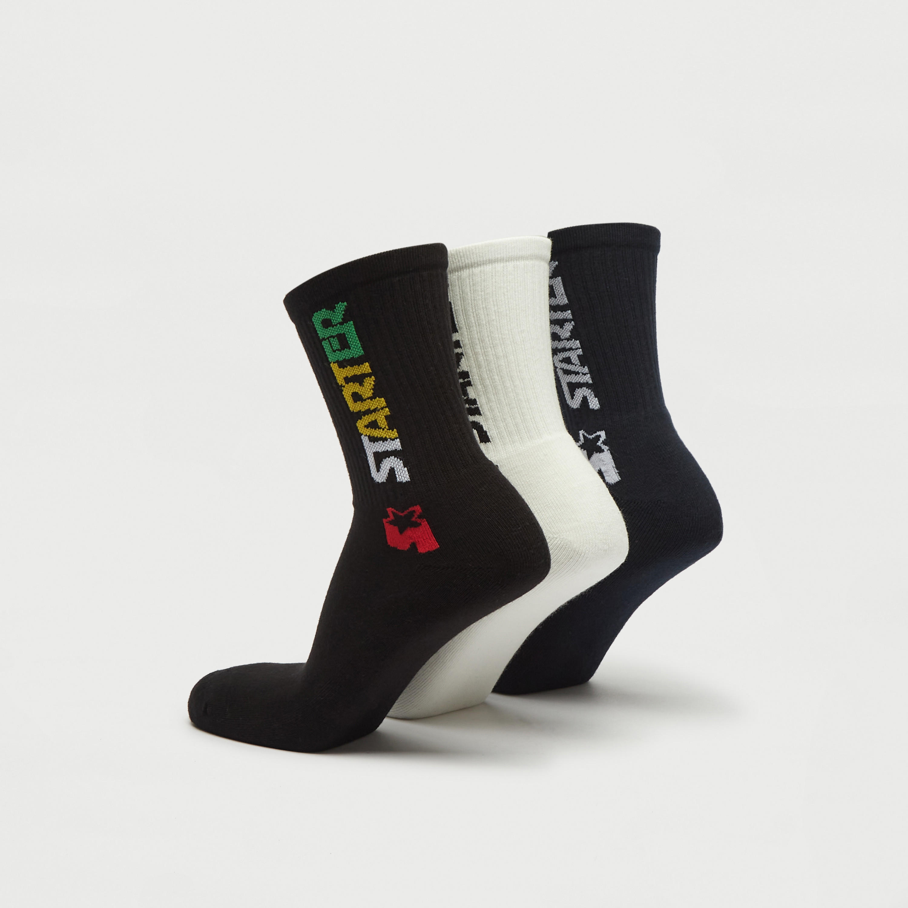 جوارب بطول ربلة الساق وطبعات - طقم من 3 أزواج-men-socks-image-2