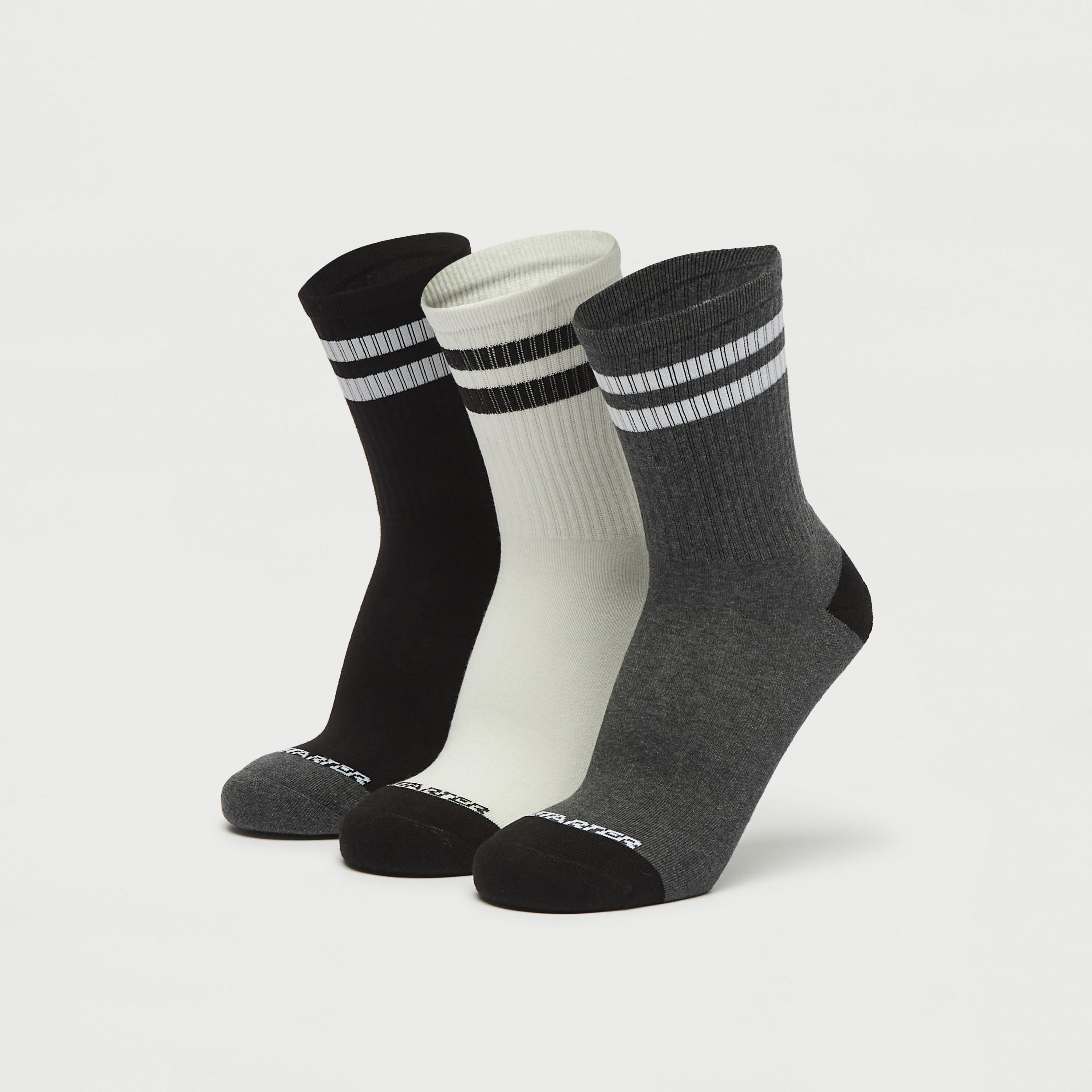 جوارب بطول ربلة الساق وطبعات - طقم 3 أزواج-men-socks-image-1