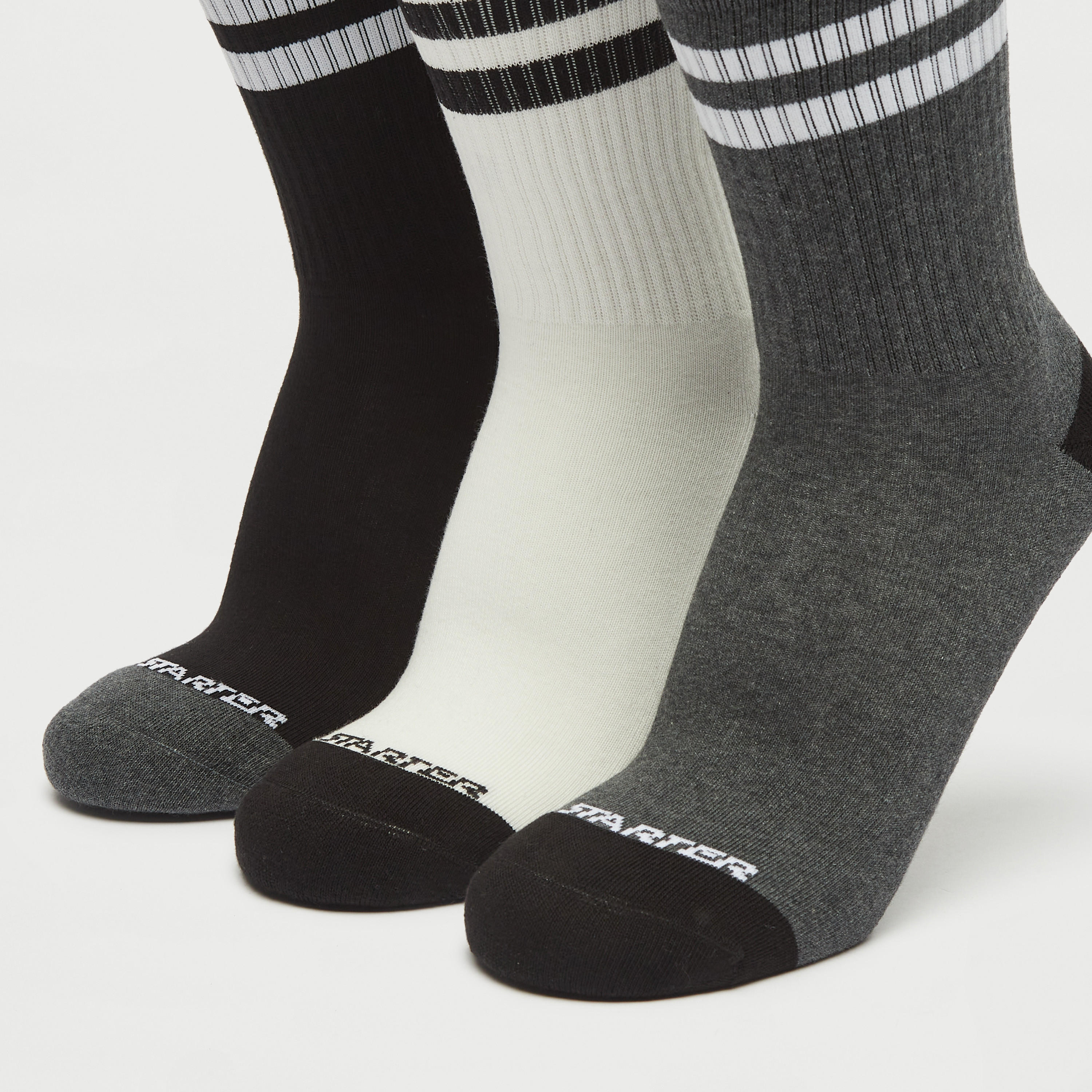 جوارب بطول ربلة الساق وطبعات - طقم 3 أزواج-men-socks-image-3