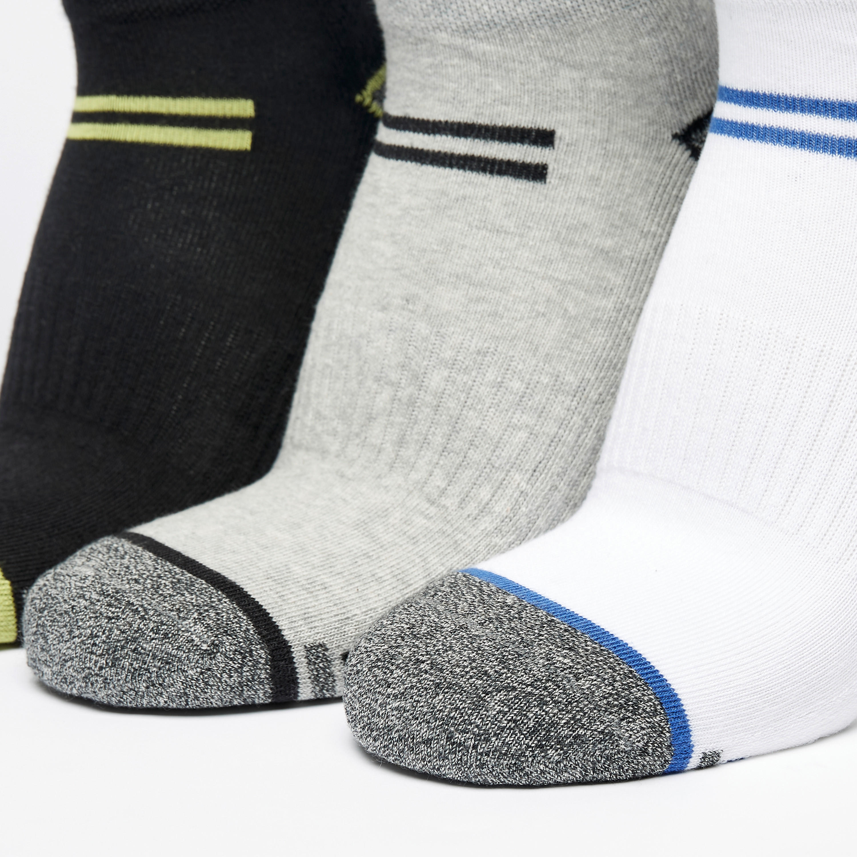 جوارب طول الكاحل مخططة بقوالب ملونة - طقم 3 أزواج-men-socks-image-3