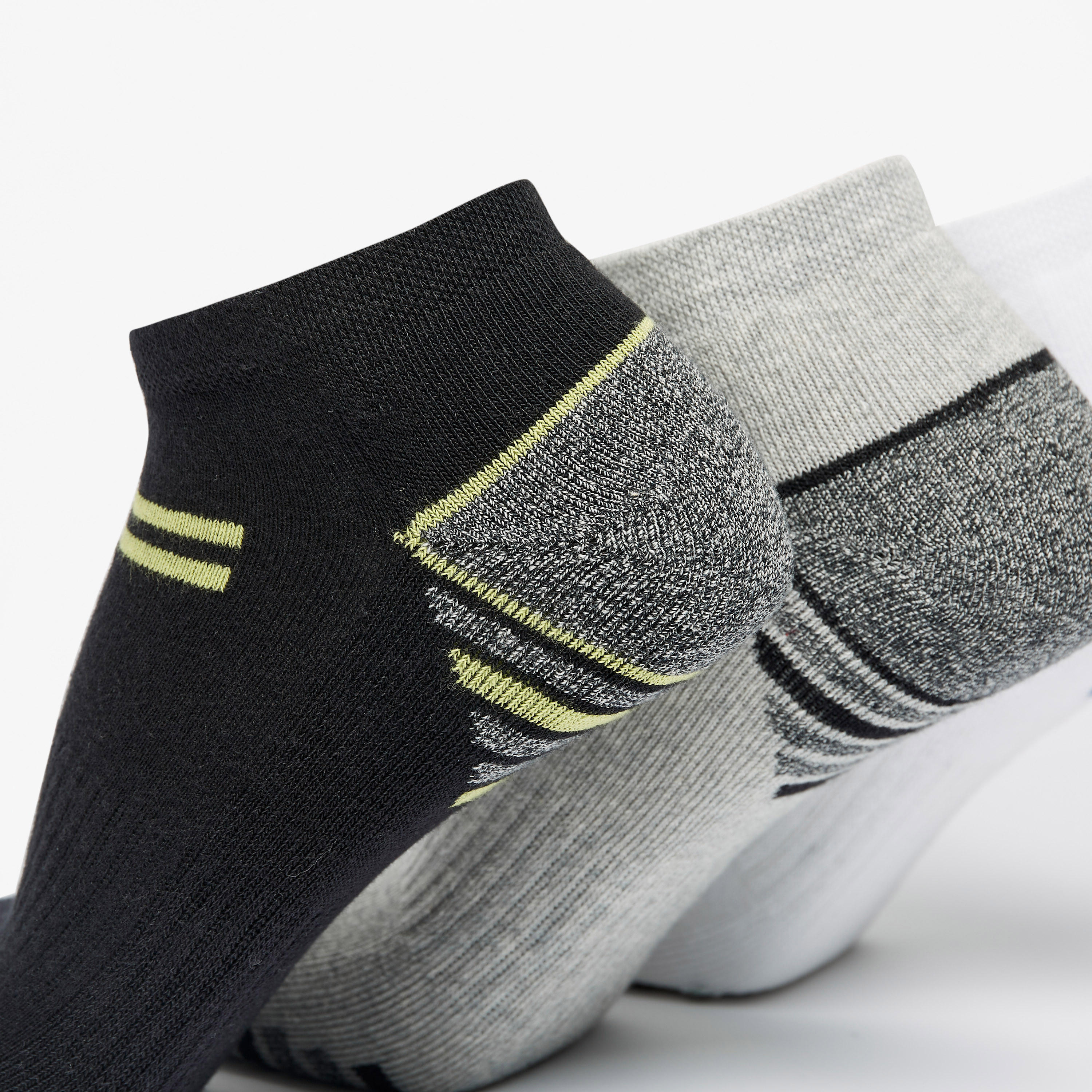 جوارب طول الكاحل مخططة بقوالب ملونة - طقم 3 أزواج-men-socks-image-4