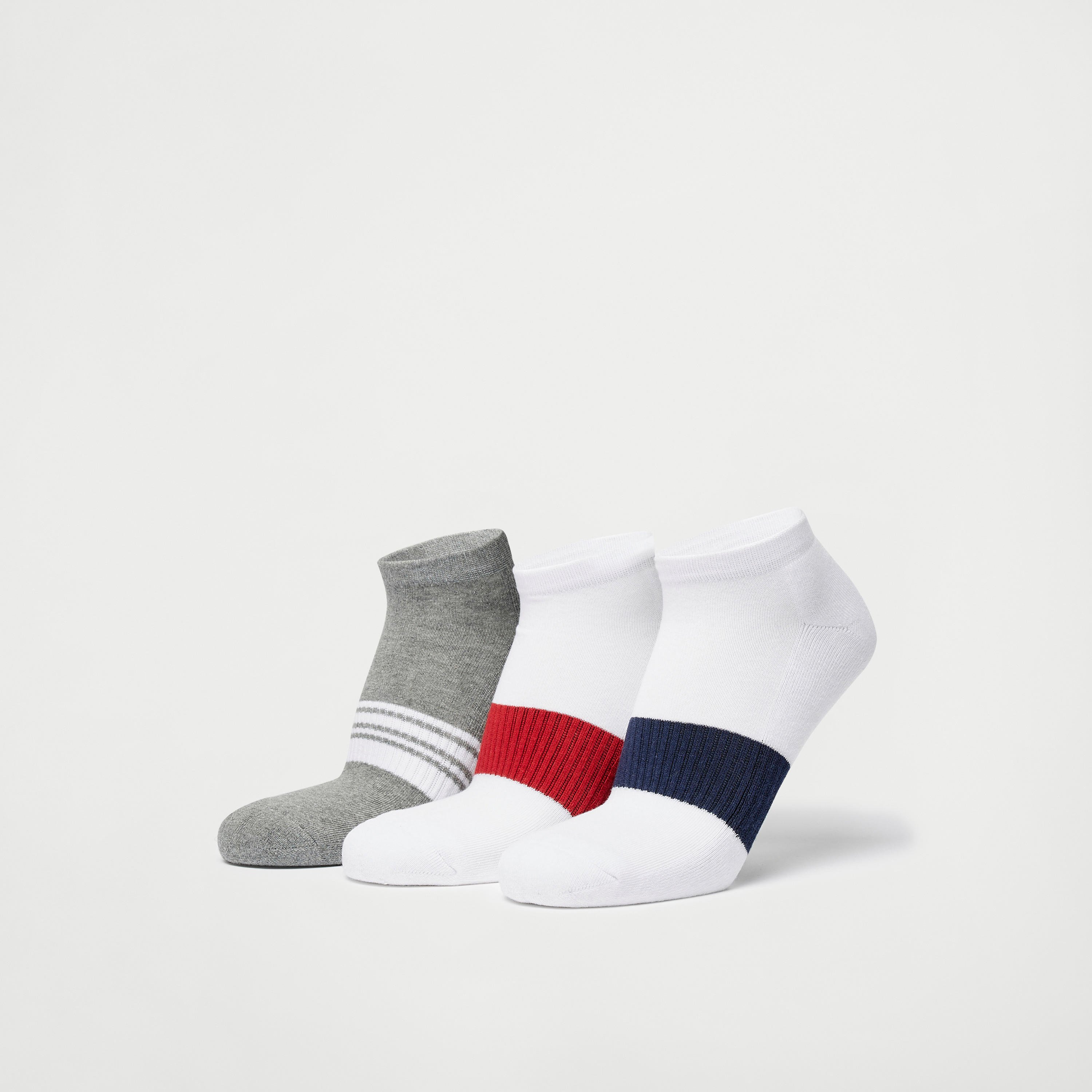 جوارب قوالب ملونة بطول الكاحل - طقم 3 أزواج-men-socks-image-1