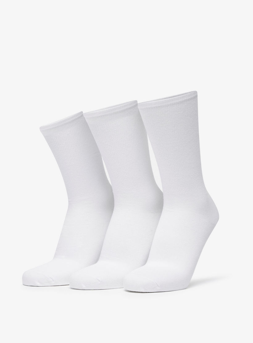 جوارب سادة بطول ربلة الساق - طقم 3 أزواج-men-socks-image-4