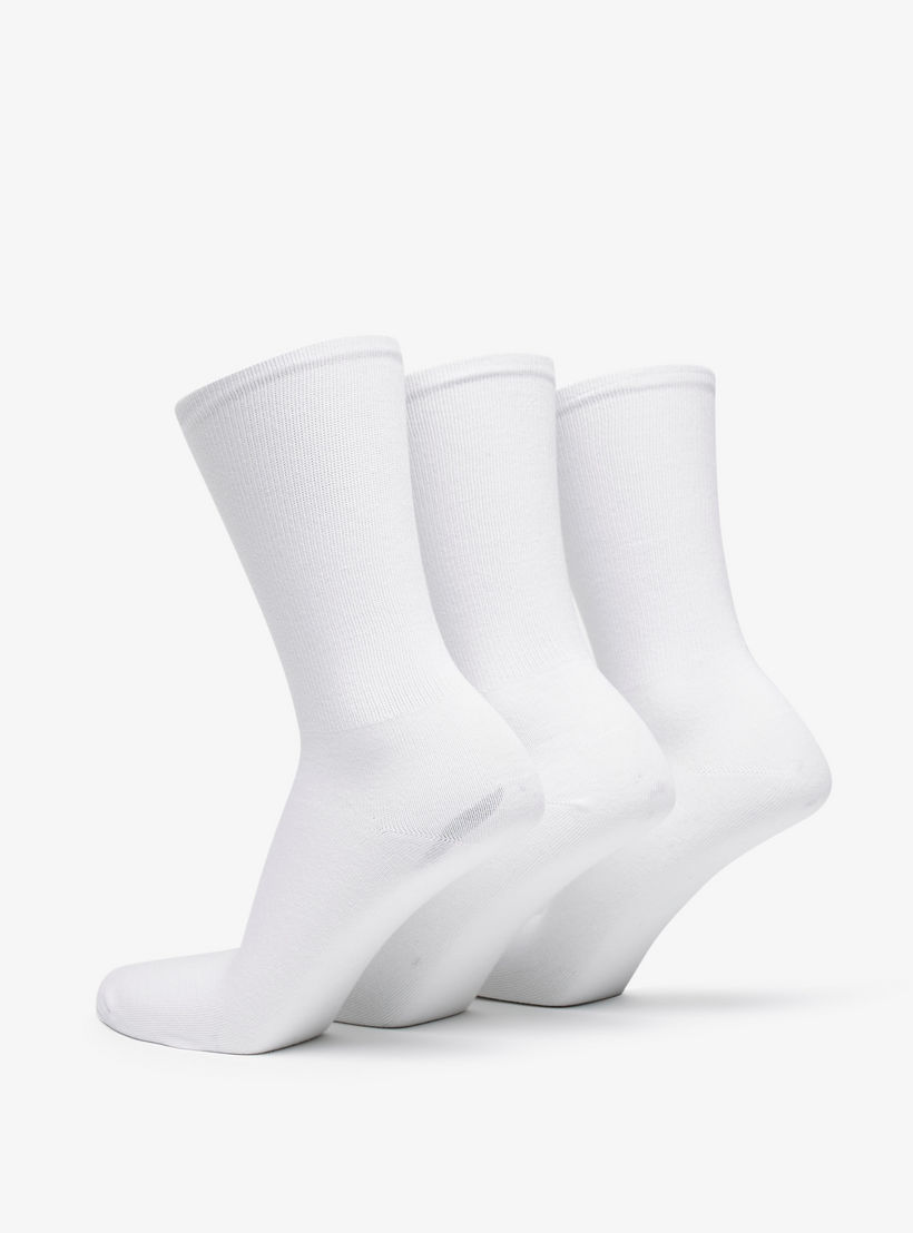 جوارب سادة بطول ربلة الساق - طقم 3 أزواج-men-socks-image-3