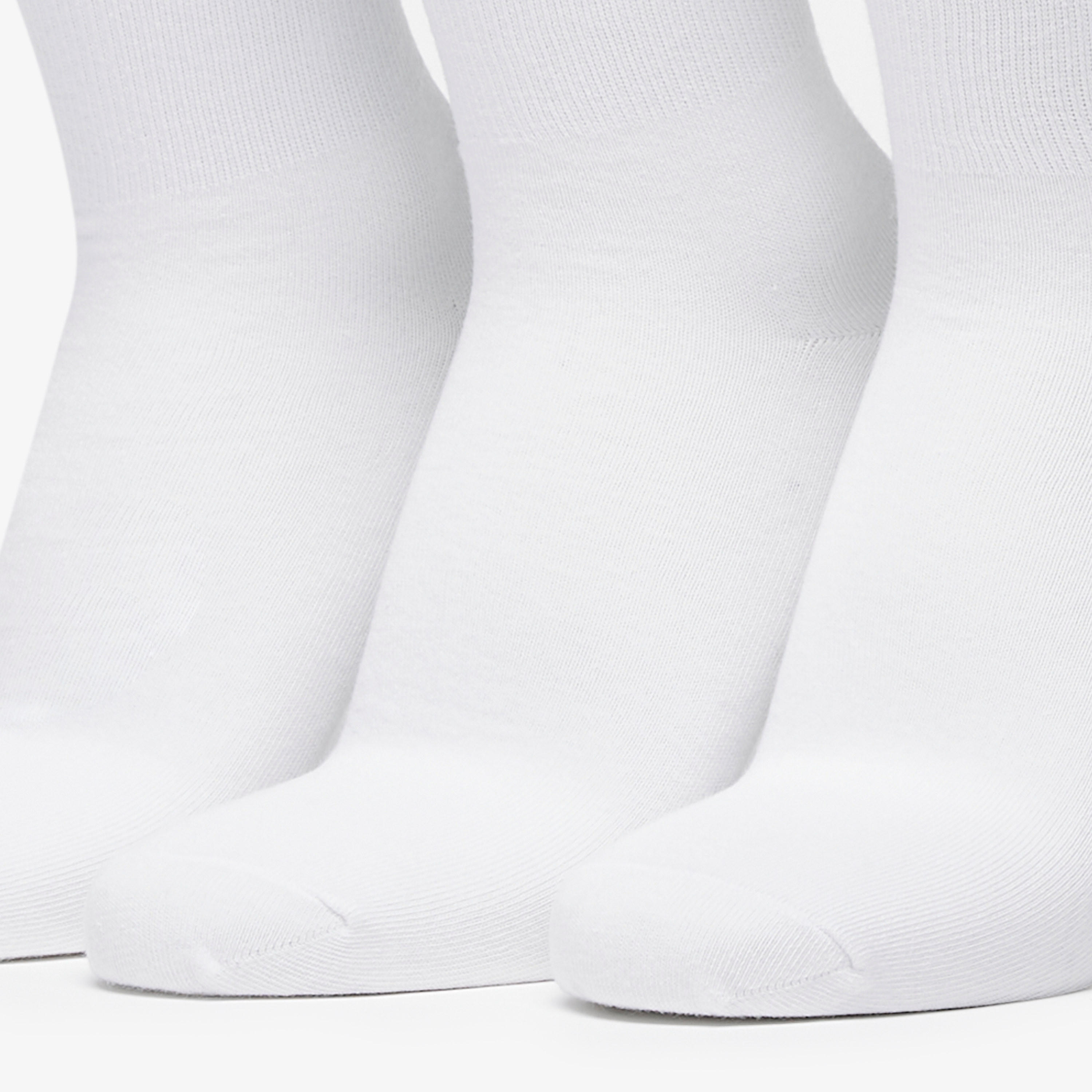 جوارب سادة بطول ربلة الساق - طقم 3 أزواج-men-socks-image-2
