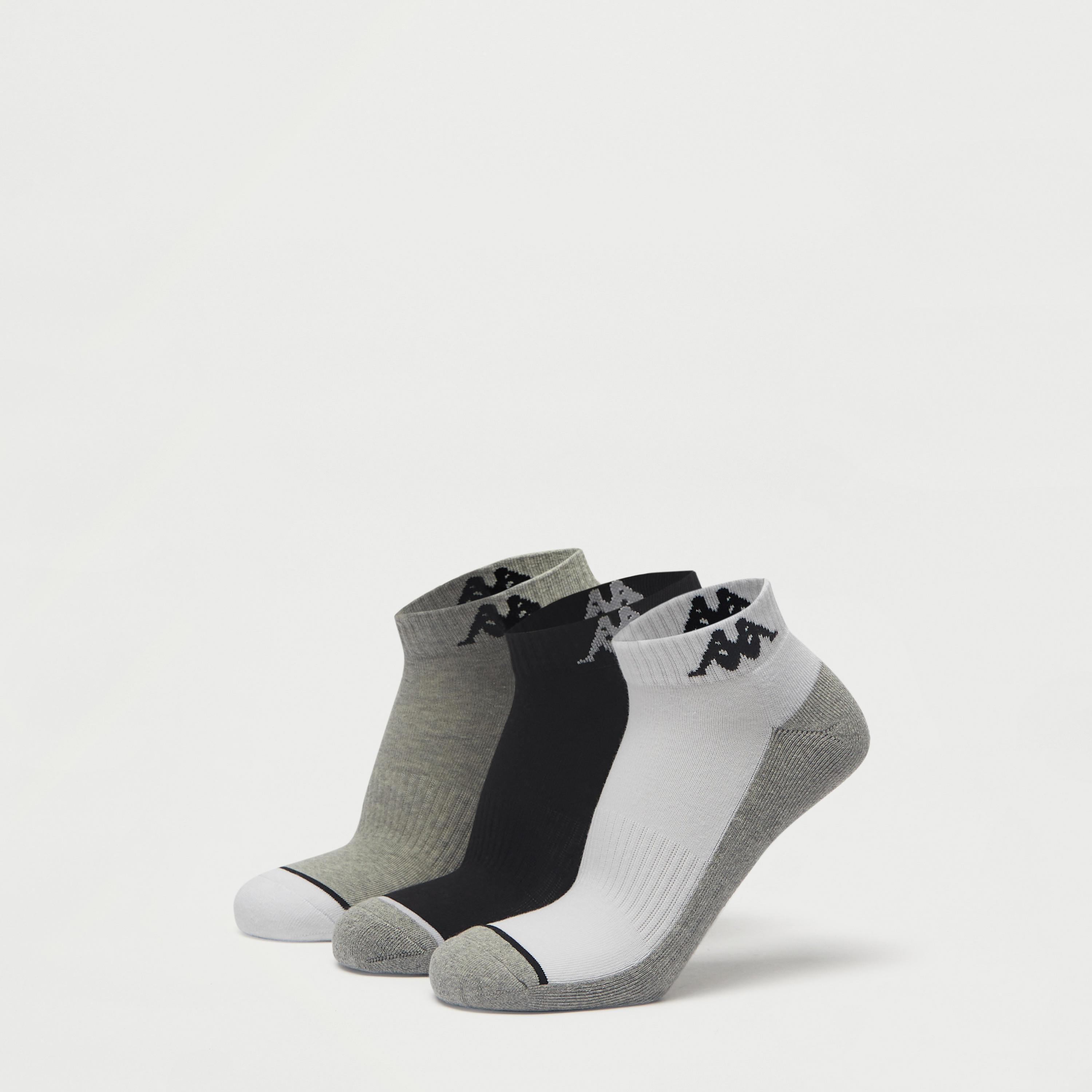 جوارب بطول الكاحل بطبعات من كابا - طقم 3 أزواج-men-socks-image-1
