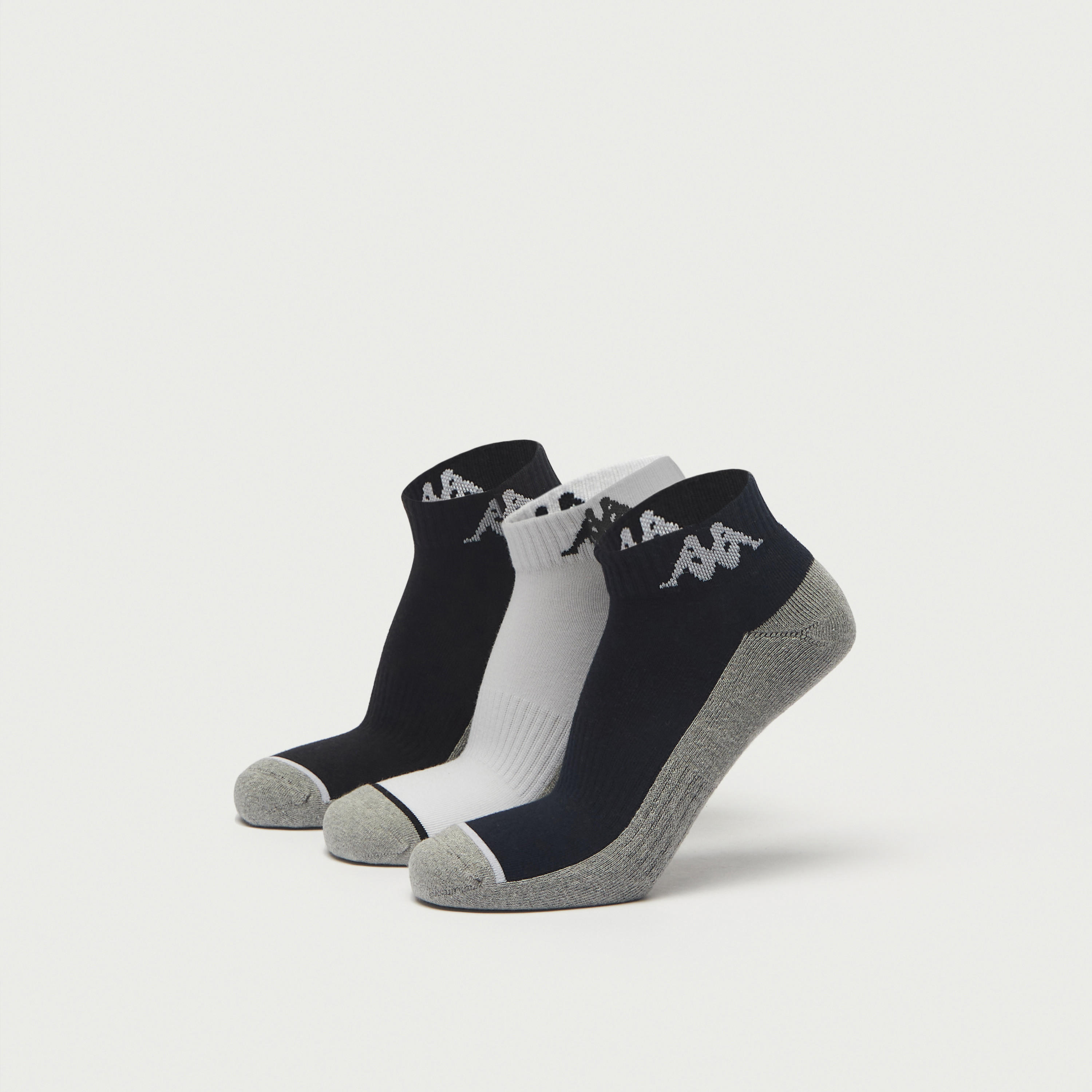 جوارب بطول الكاحل بطبعات من كابا - طقم 3 أزواج-men-socks-image-1