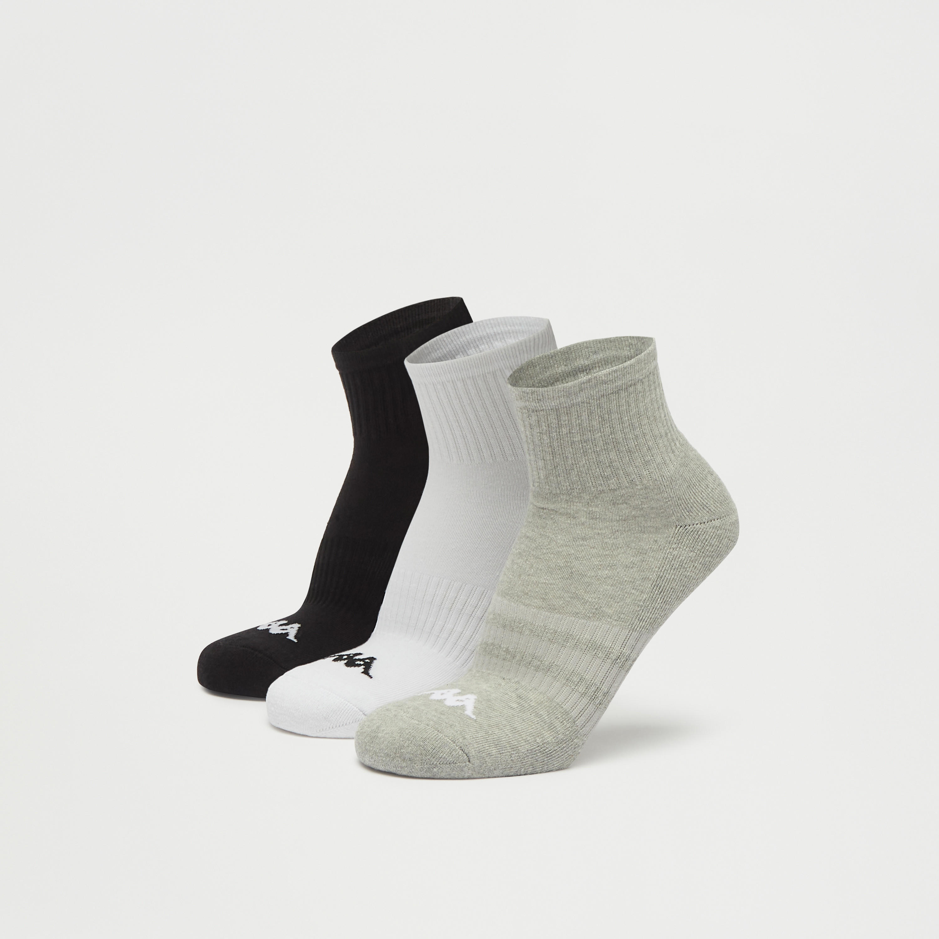 جوارب بطول الكاحل وتفاصبل شعار من كابا - طقم 3 أزواج-men-socks-image-1