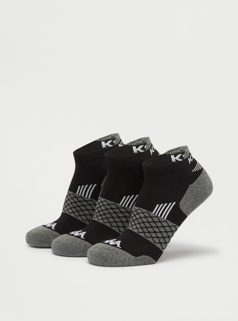 جوارب بارزة الملمس بطول الكاحل من كابا - طقم من 3 أزواج-men-socks-image-1