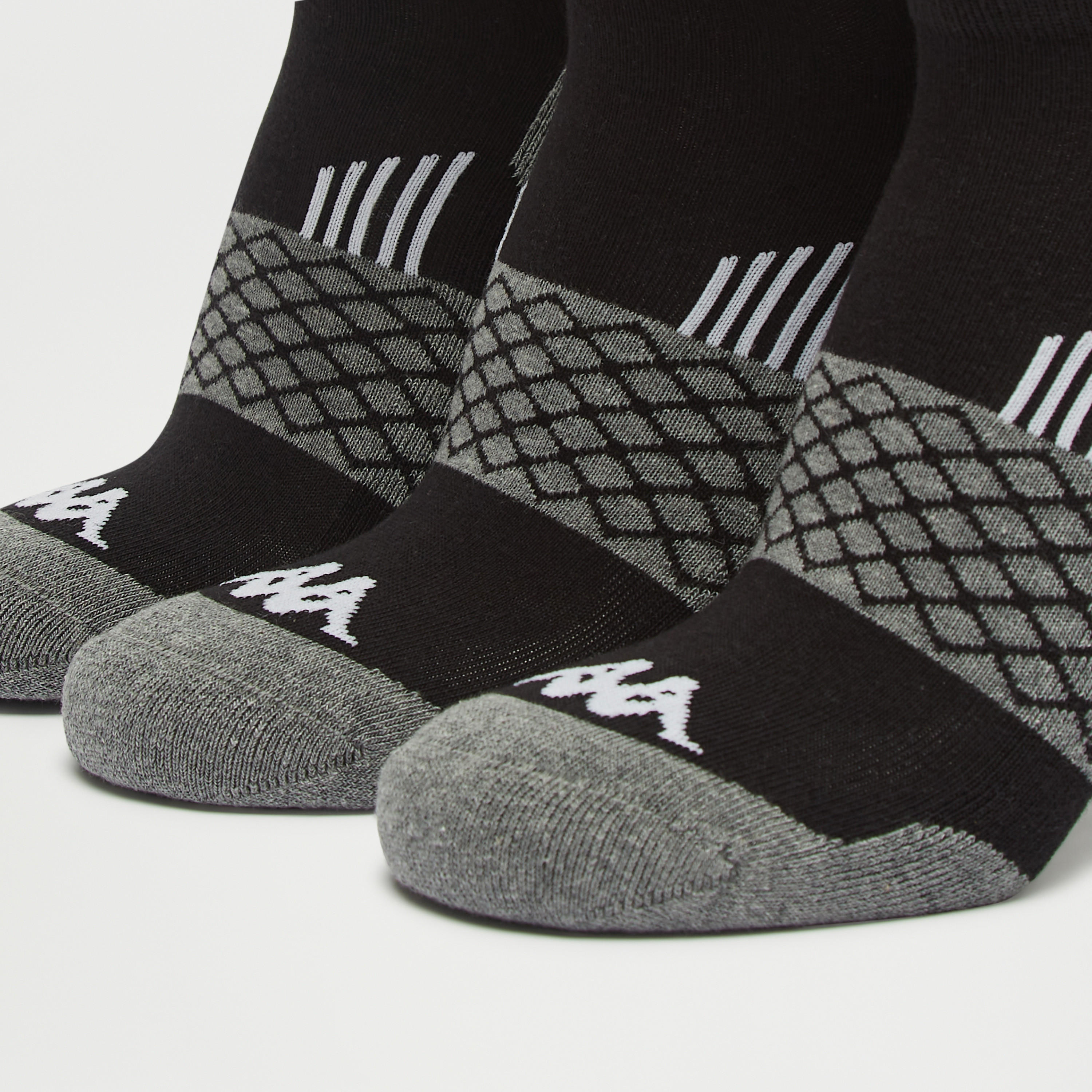 جوارب بارزة الملمس بطول الكاحل من كابا - طقم من 3 أزواج-men-socks-image-3