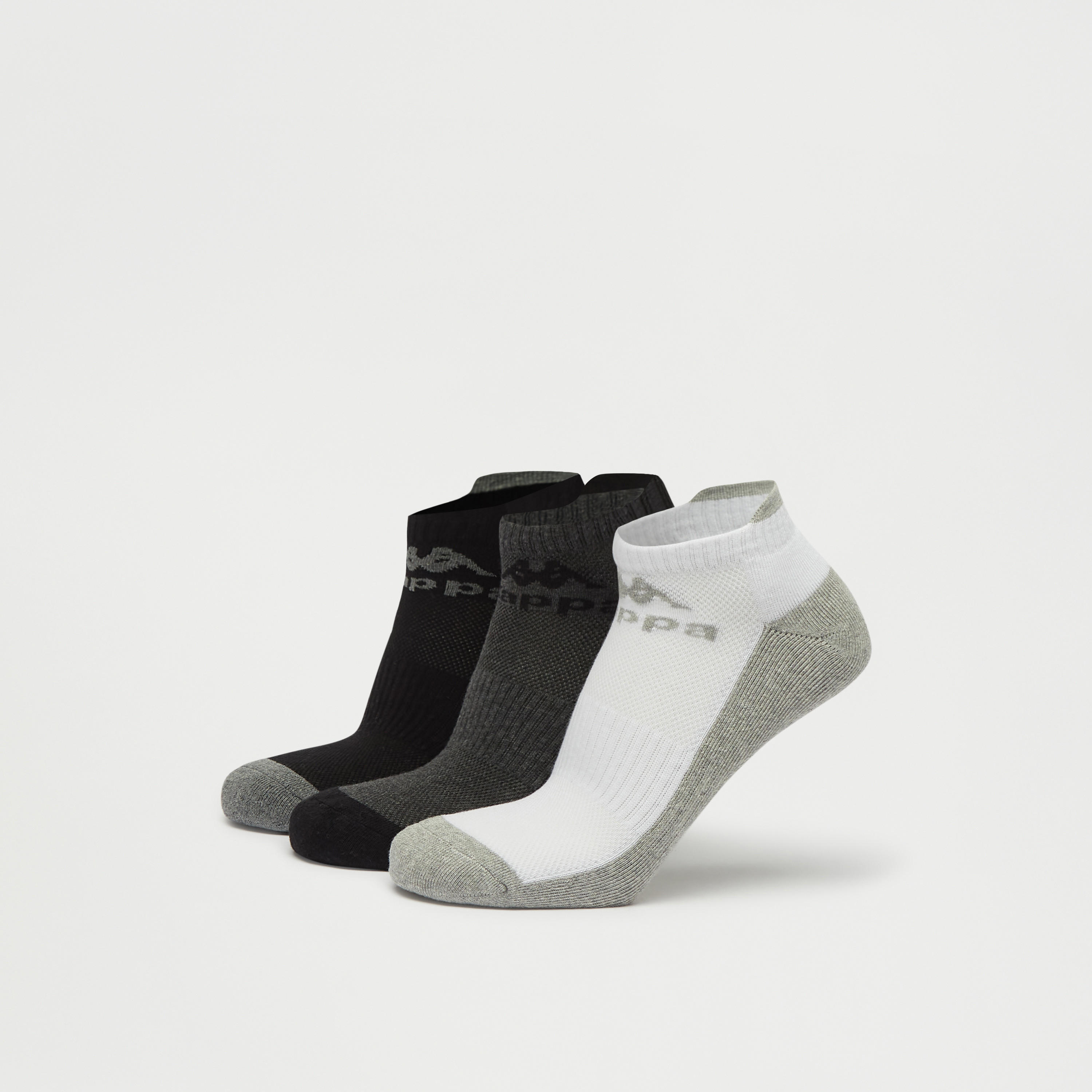 جوارب بارزة الملمس بطول الكاحل من كابا - طقم من 3 أزواج-men-socks-image-1