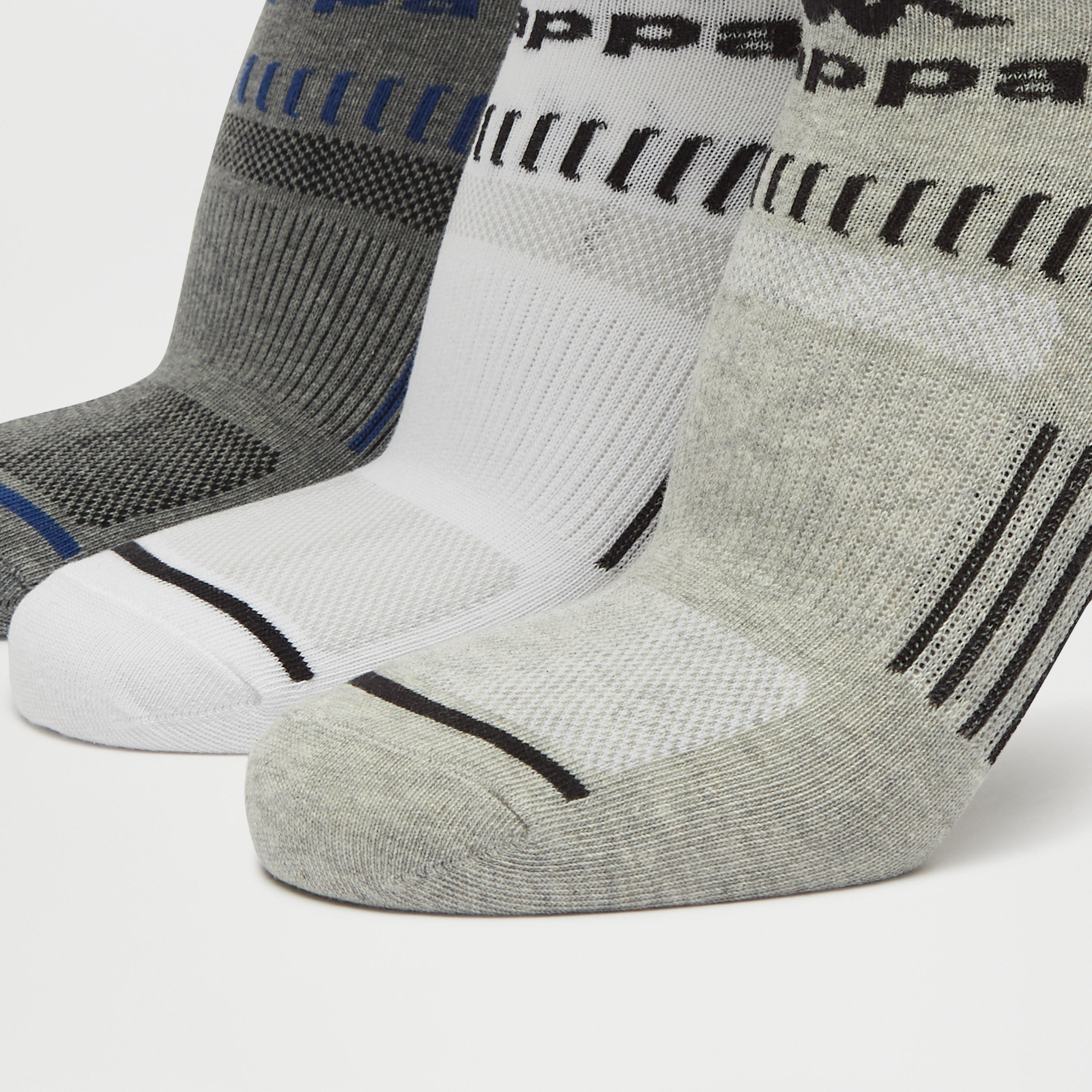 جوارب بارزة الملمس بطول الكاحل من كابا - طقم من 3 أزواج-men-socks-image-3