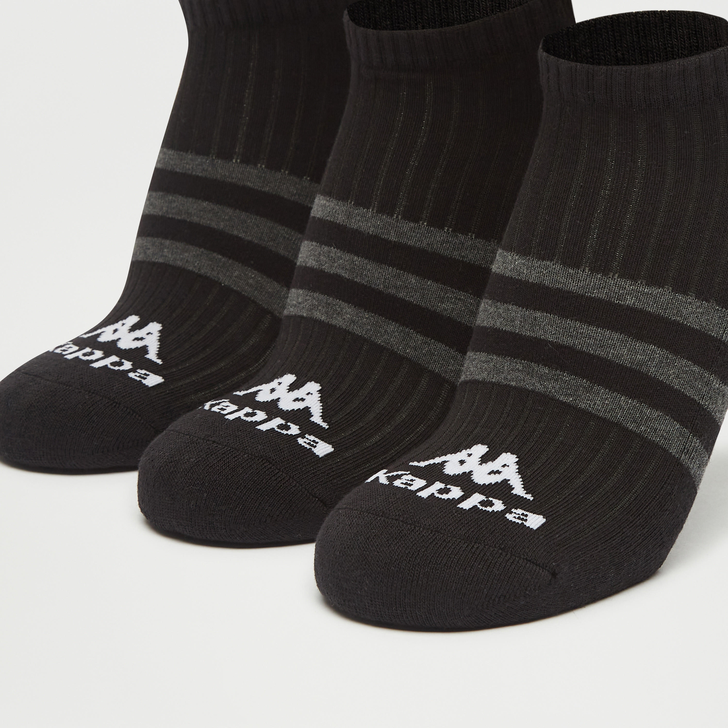 جوارب بارزة الملمس بطول الكاحل من كابا - طقم من 3 أزواج-men-socks-image-3