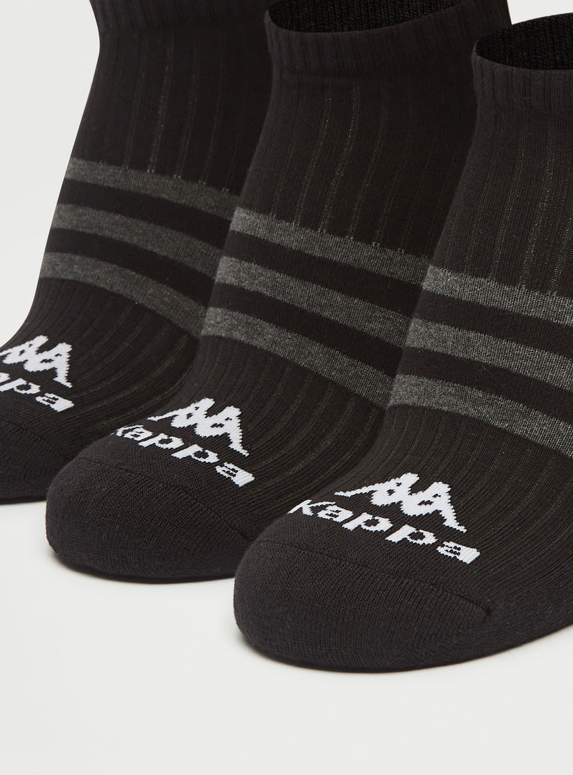 جوارب بارزة الملمس بطول الكاحل من كابا - طقم من 3 أزواج-men-socks-image-3
