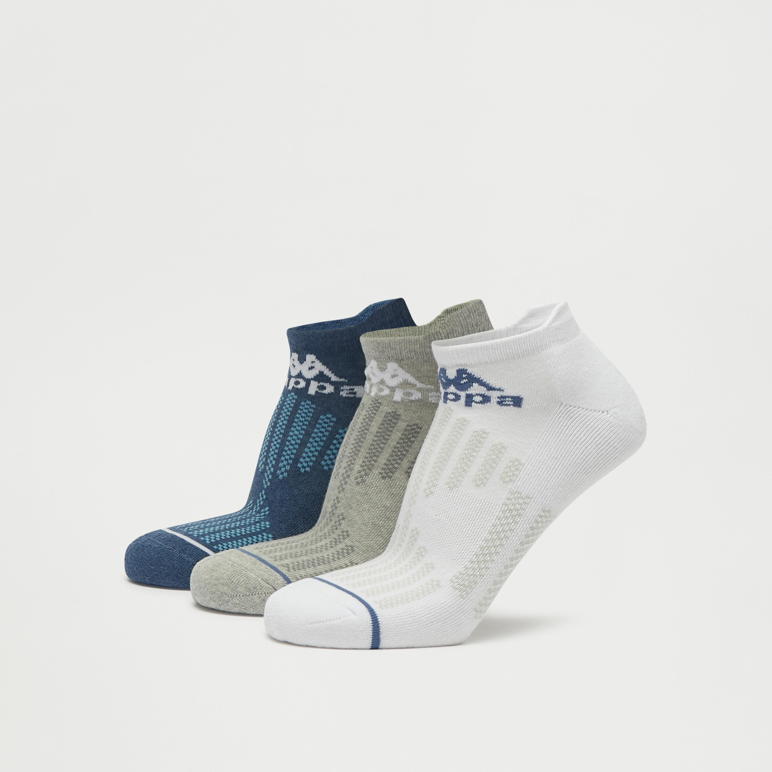 جوارب بطول الكاحل وطبعات شعار من كابا - طقم 3 أزواج-men-socks-image-1
