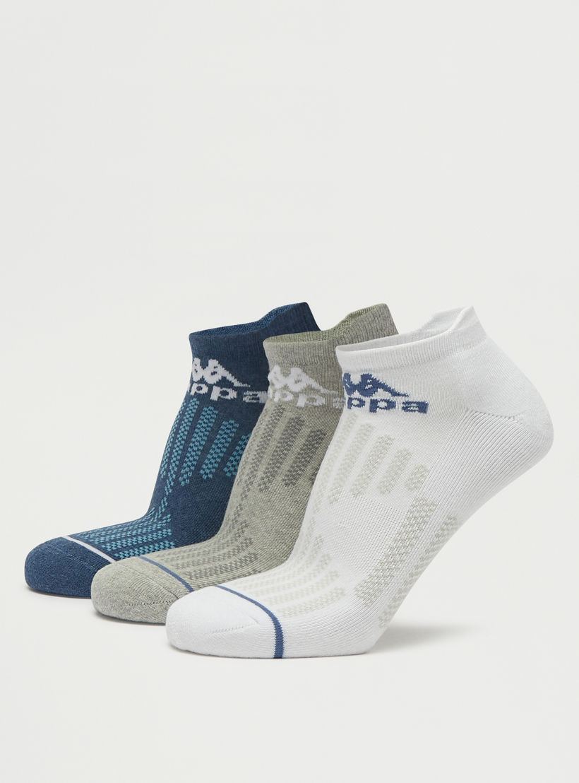 جوارب بطول الكاحل وطبعات شعار من كابا - طقم 3 أزواج-men-socks-image-1