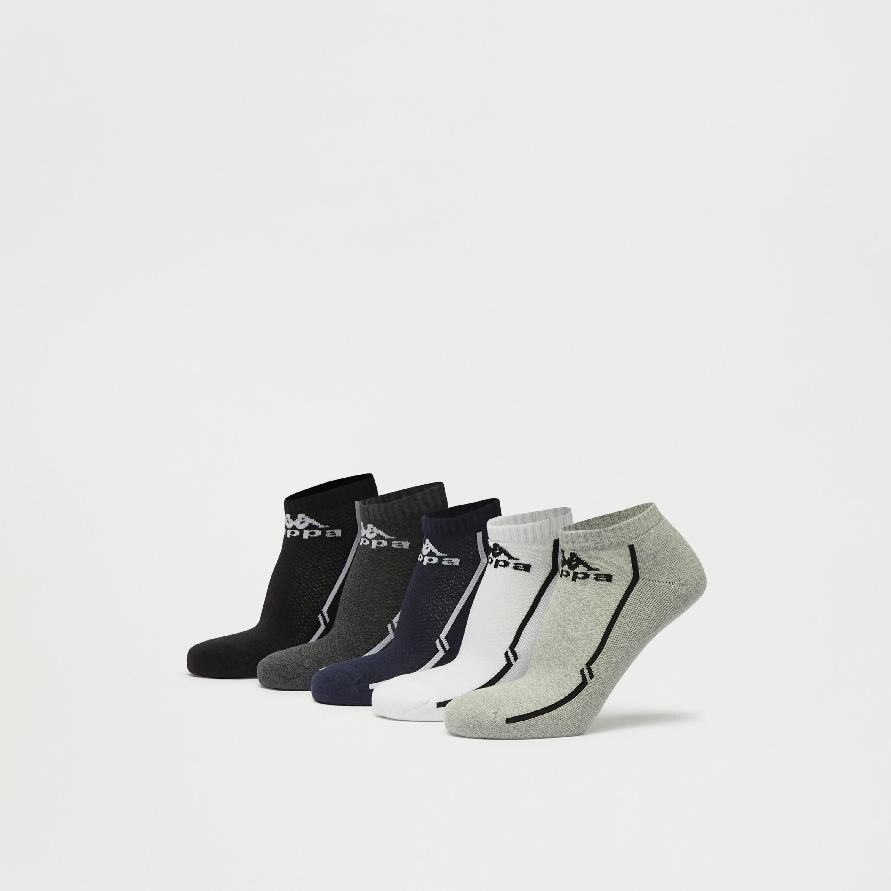 جوارب بطول الكاحل وطبعات شعار من كابا - طقم 5 أزواج-men-socks-image-1