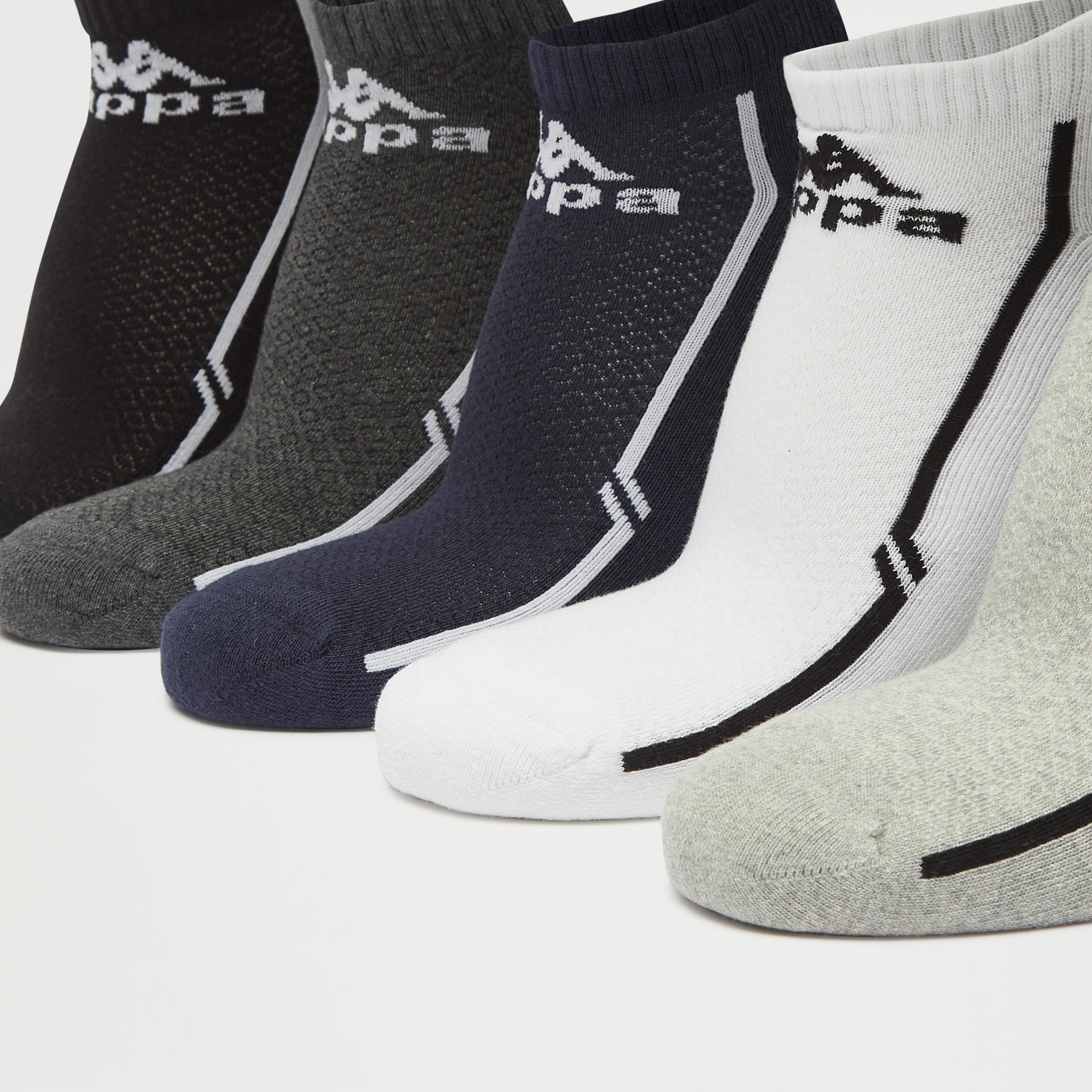 جوارب بطول الكاحل وطبعات شعار من كابا - طقم 5 أزواج-men-socks-image-3