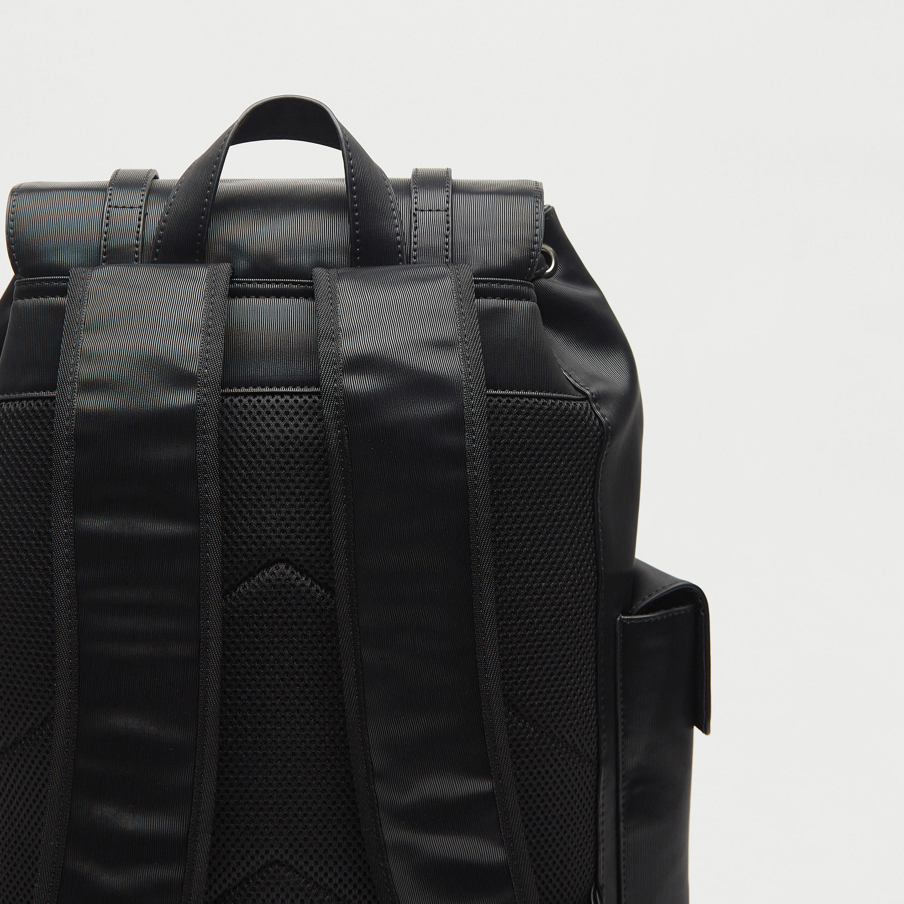 Solid Backpack with Adjustable Shoulder Straps-men-bags-image-5