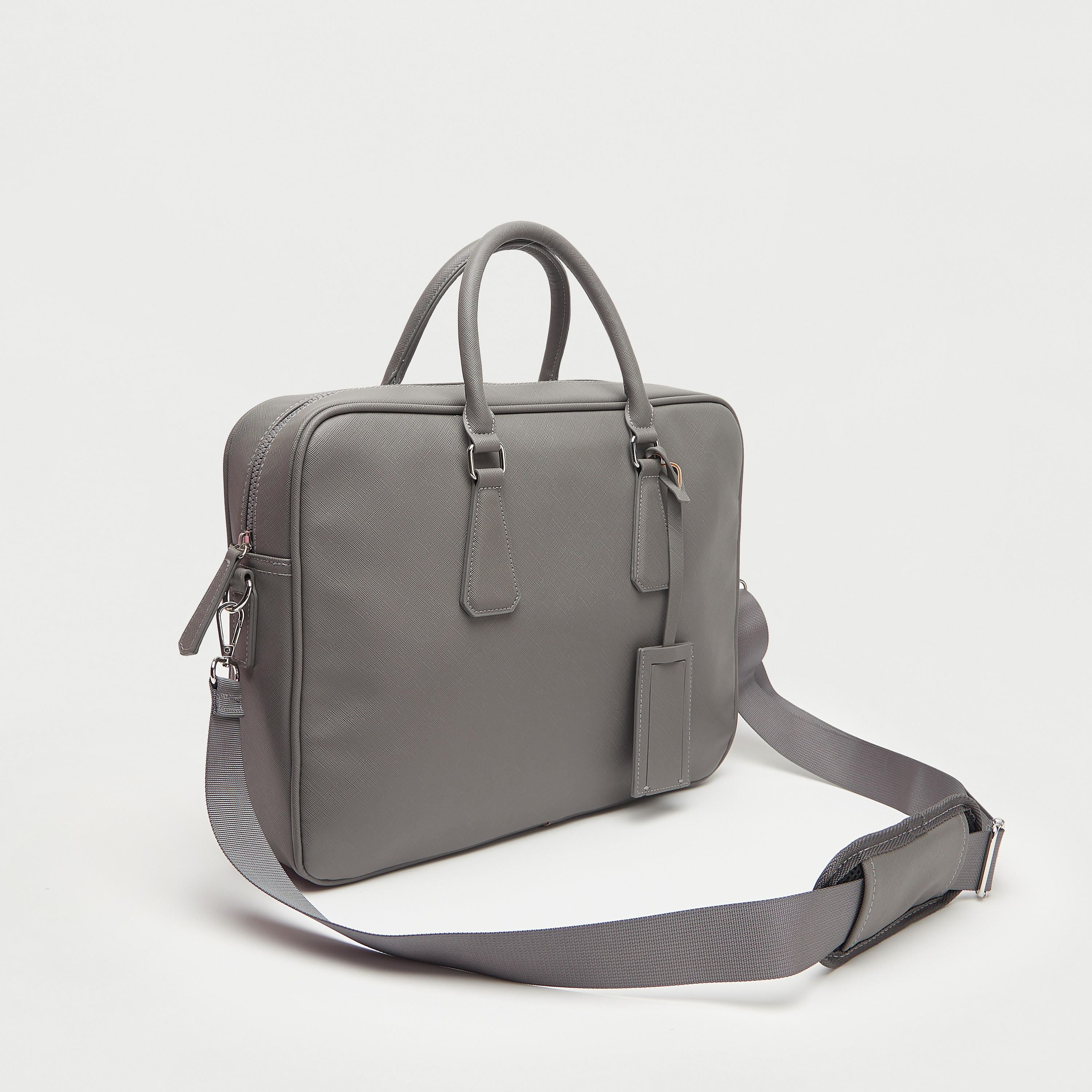 شنطة لابتوب سادة بمقابض مزدوجة وحزام قابل للفصل-men-bags-image-4