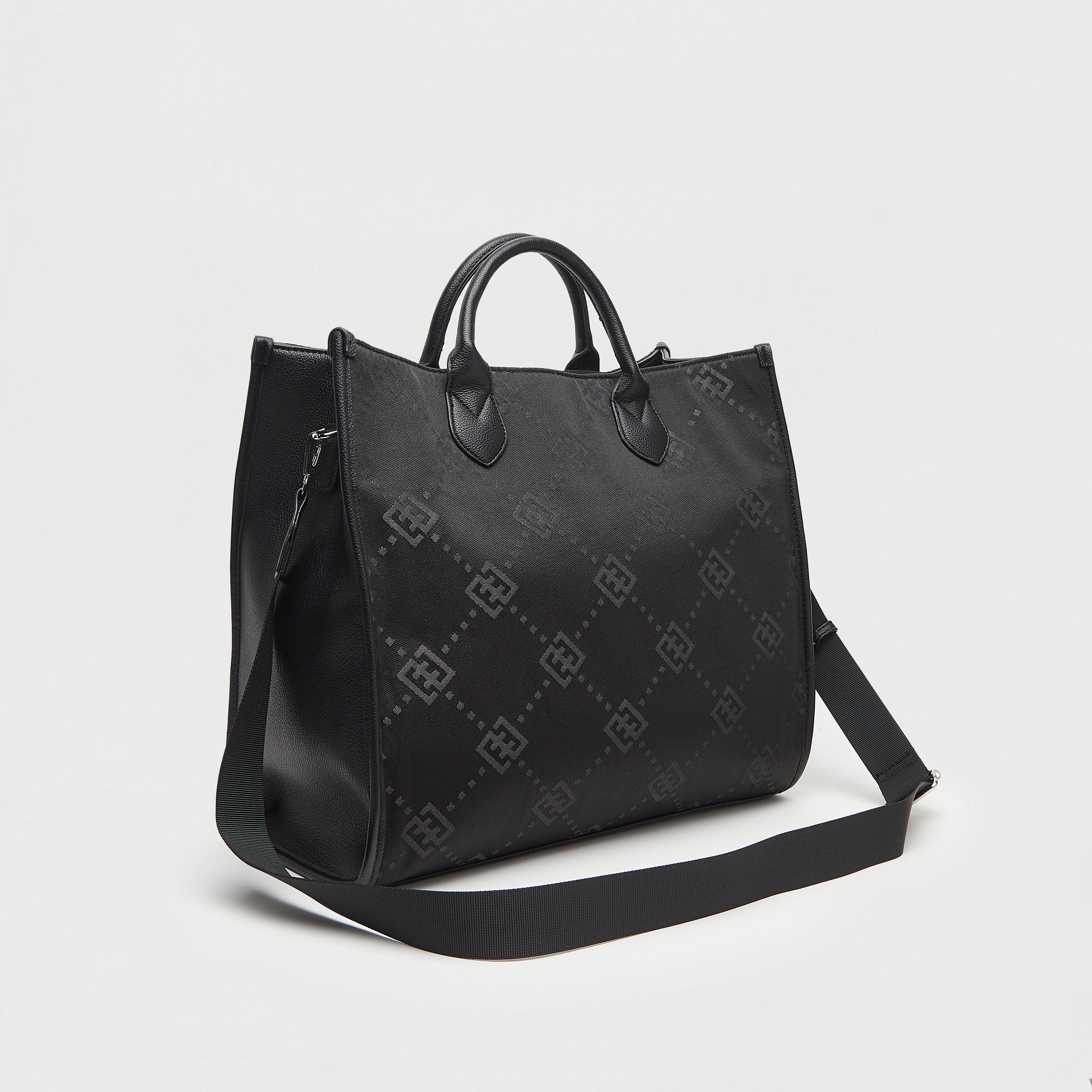 شنطة يد بارزة الملمس بمقابض مزدوجة وحزام قابل للفصل-men-bags-image-2