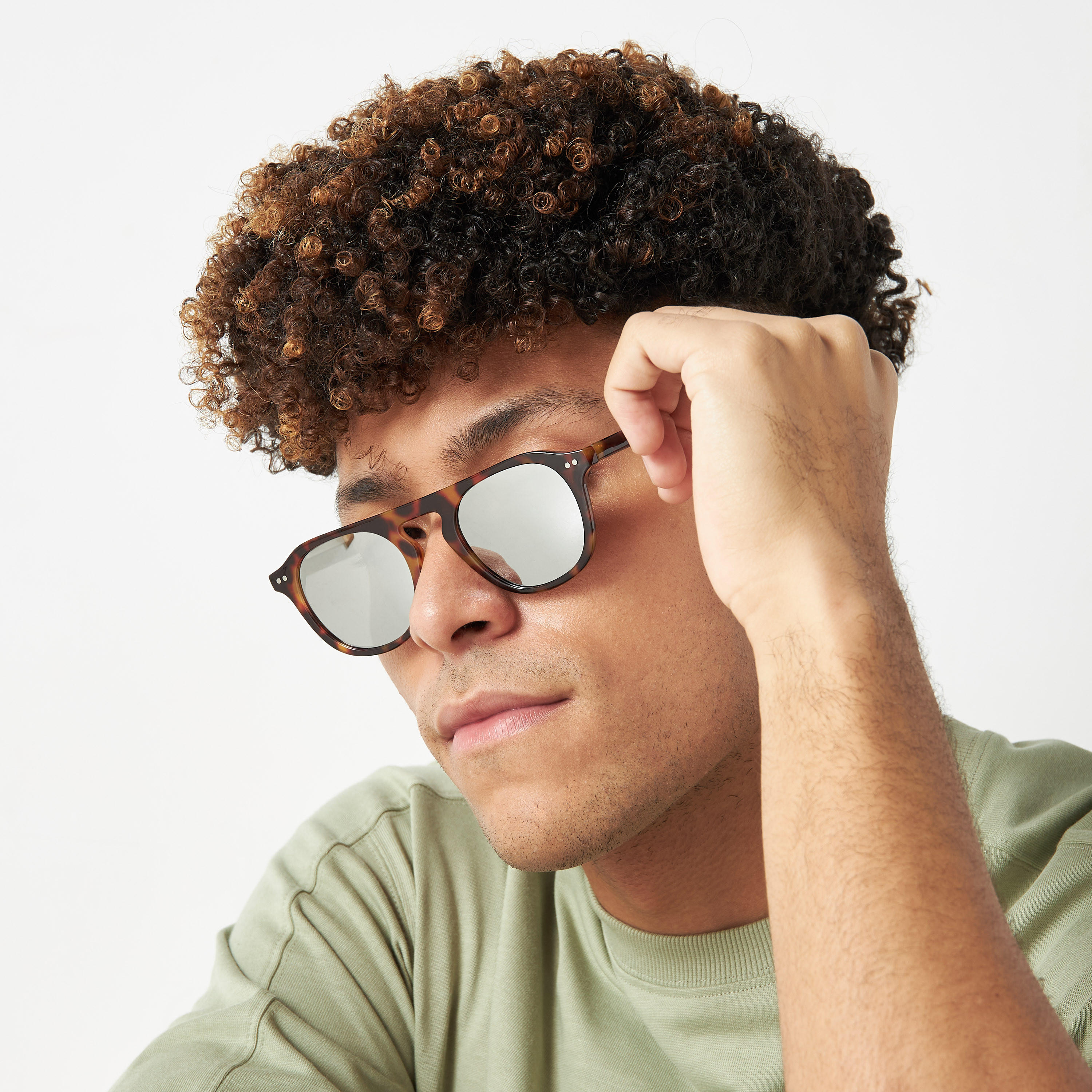 Full Rim Printed Frame Sunglasses with Nose Pads-men-sunglasses-image-2