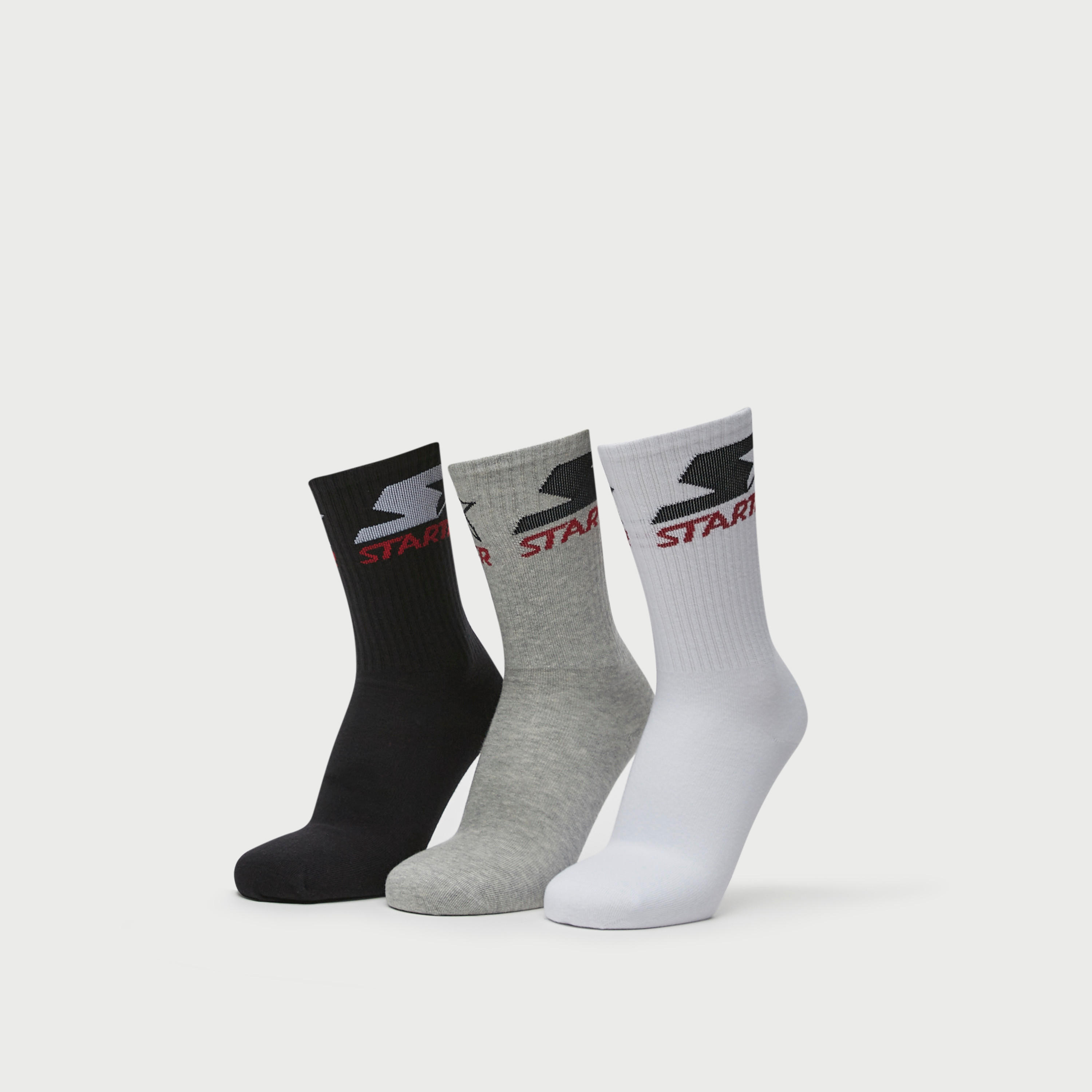 Set of 3 - Starter Logo Detail Crew Length Socks-men-socks-image-1
