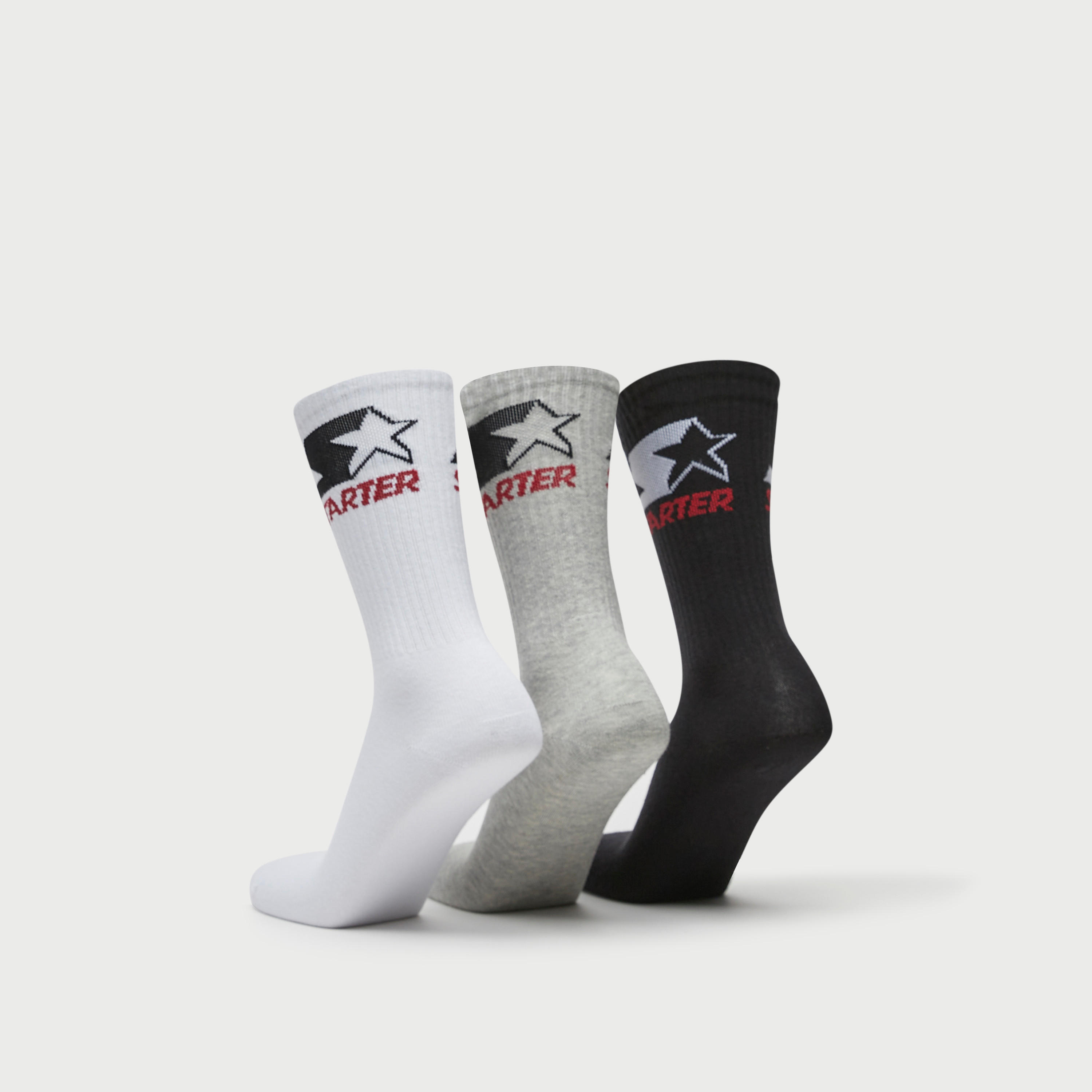 Set of 3 - Starter Logo Detail Crew Length Socks-men-socks-image-2