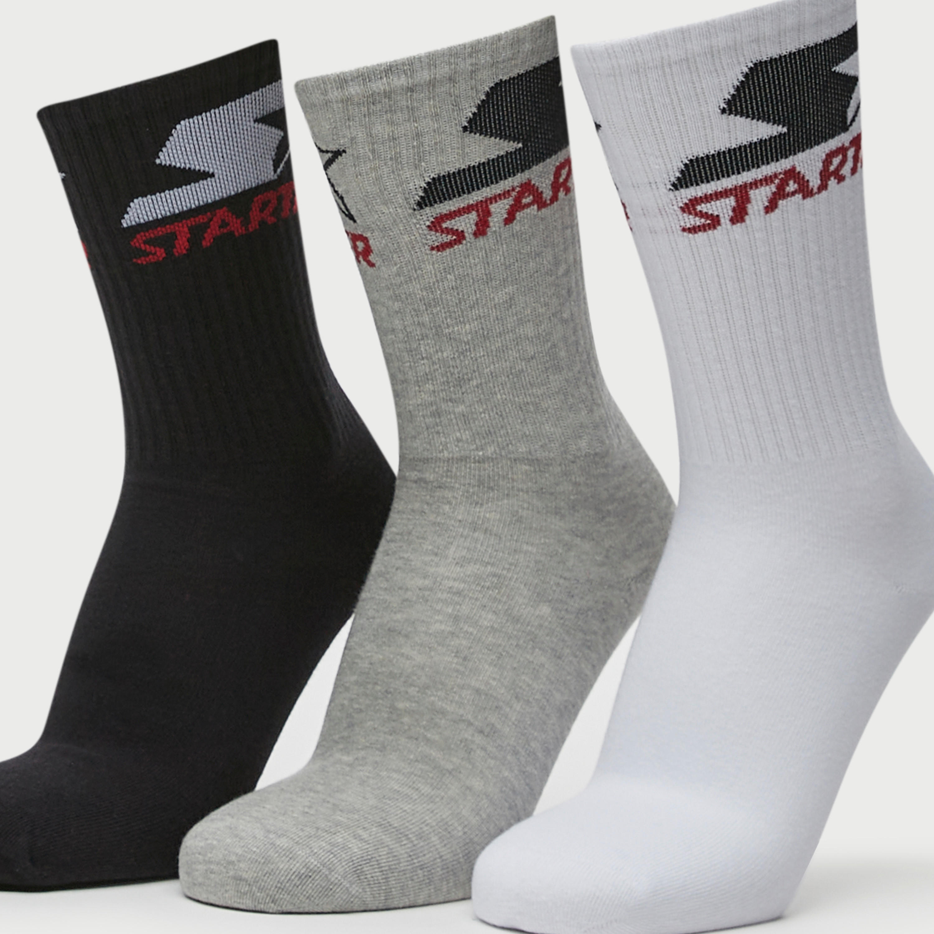 Set of 3 - Starter Logo Detail Crew Length Socks-men-socks-image-3