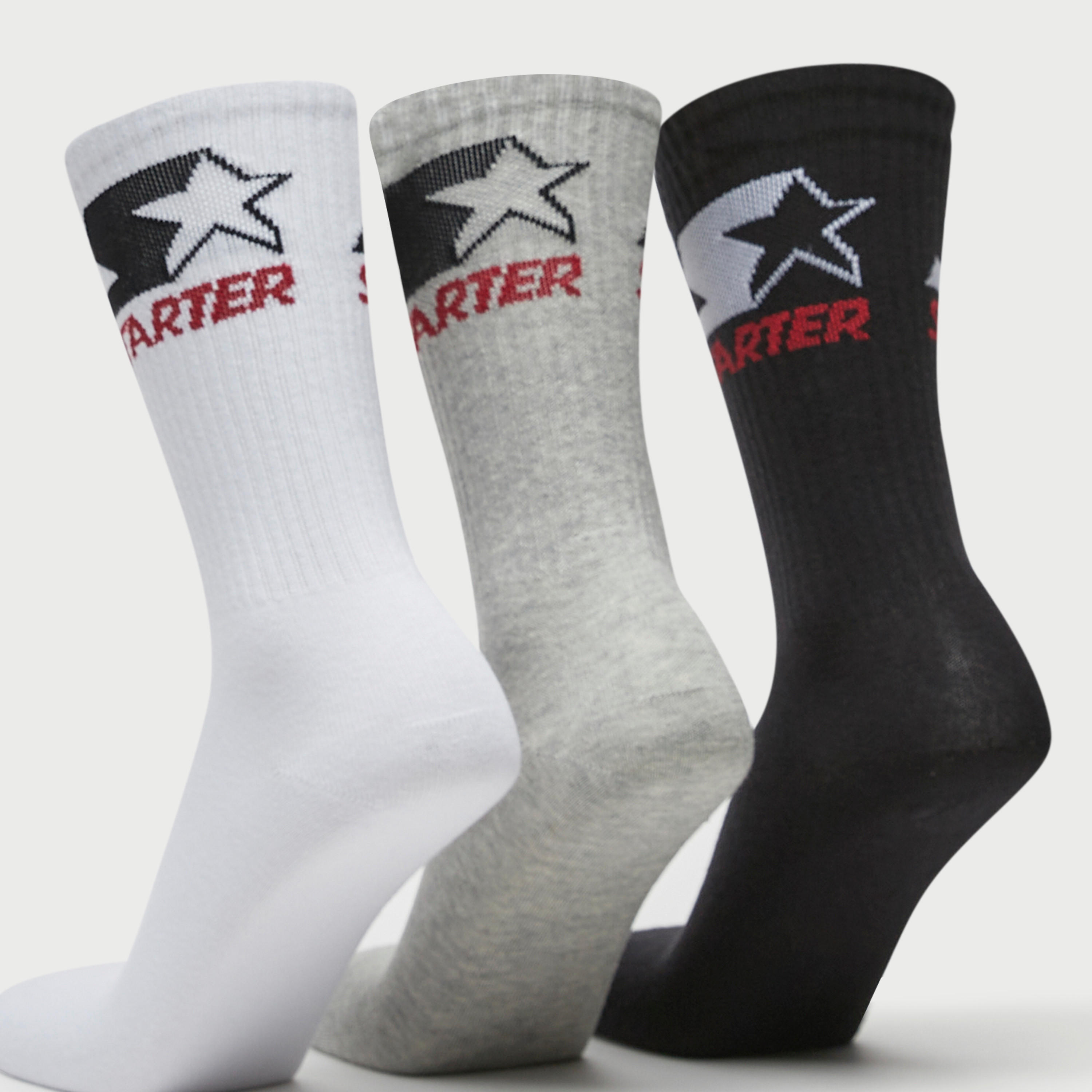 Set of 3 - Starter Logo Detail Crew Length Socks-men-socks-image-4