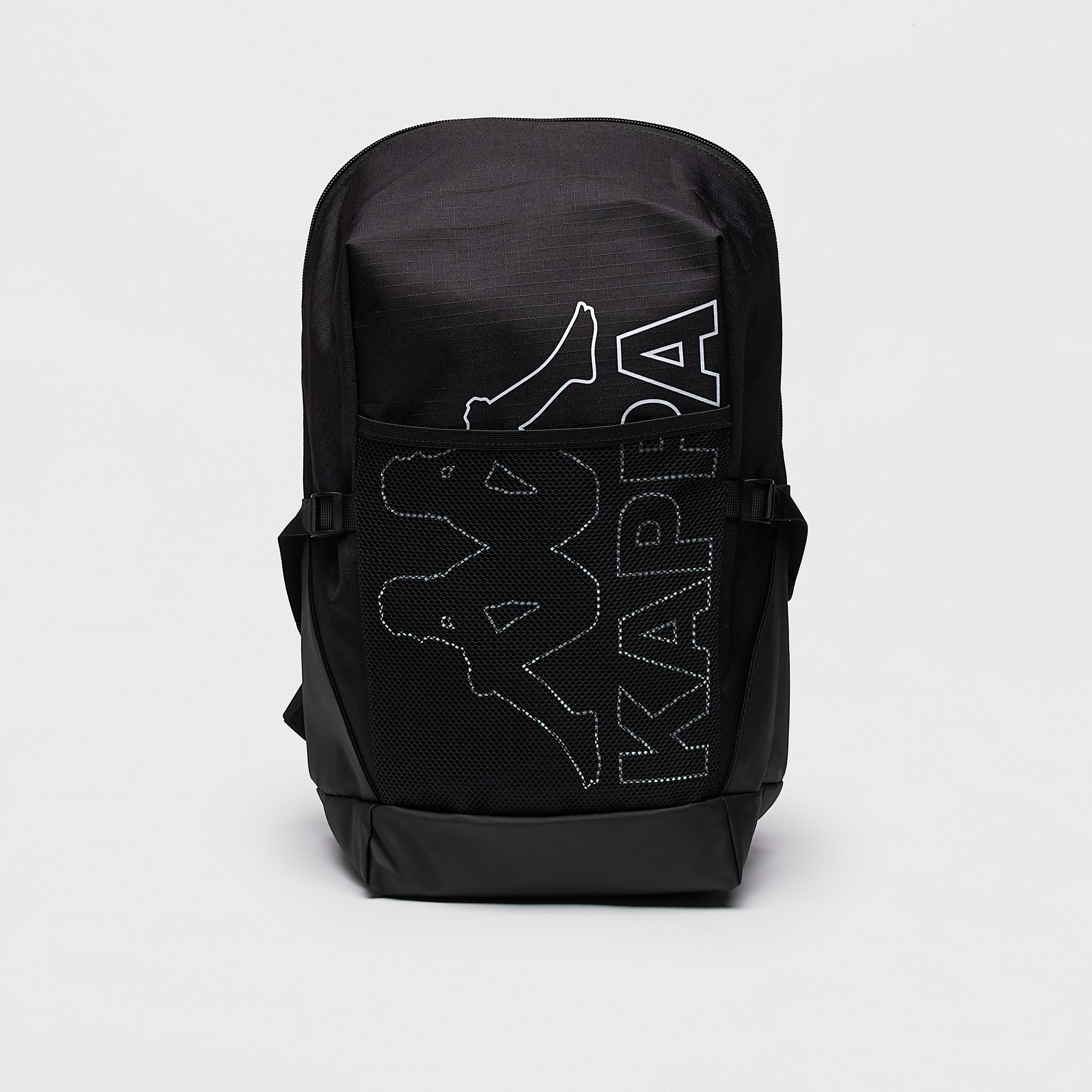 Kappa Logo Print Backpack with Adjustable Straps and Zip Closure-sports-men-accessories-image-1