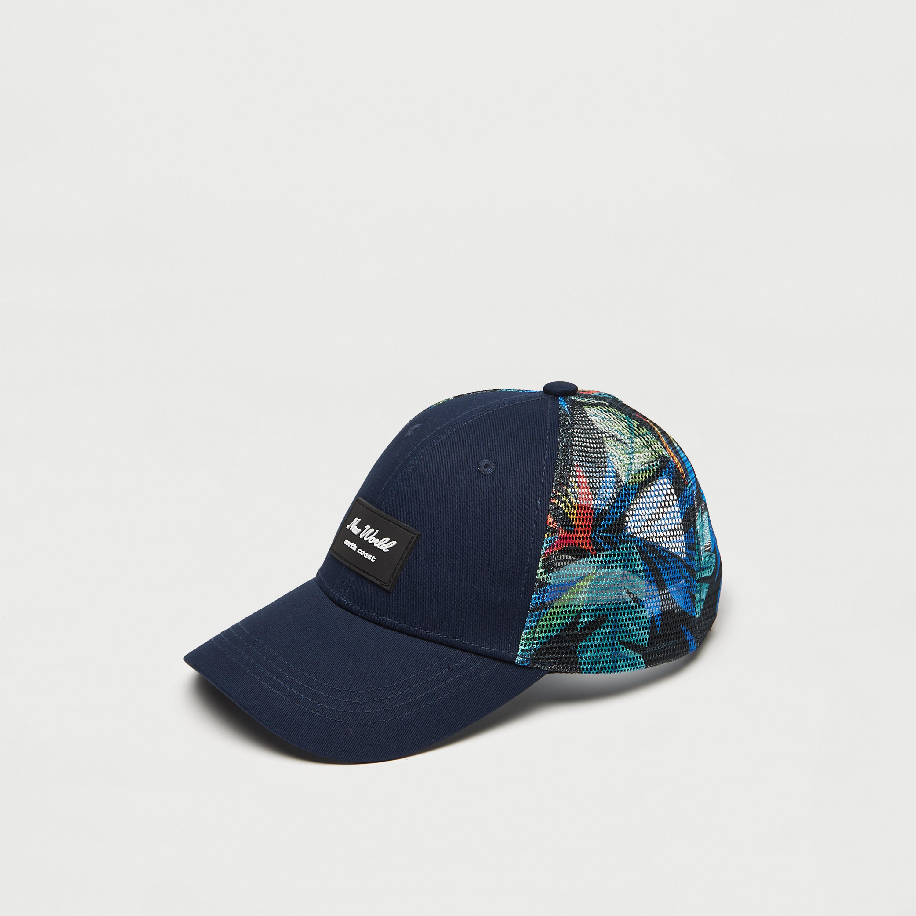 Floral Print Cap with Snapback Closure-men-caps-image-1