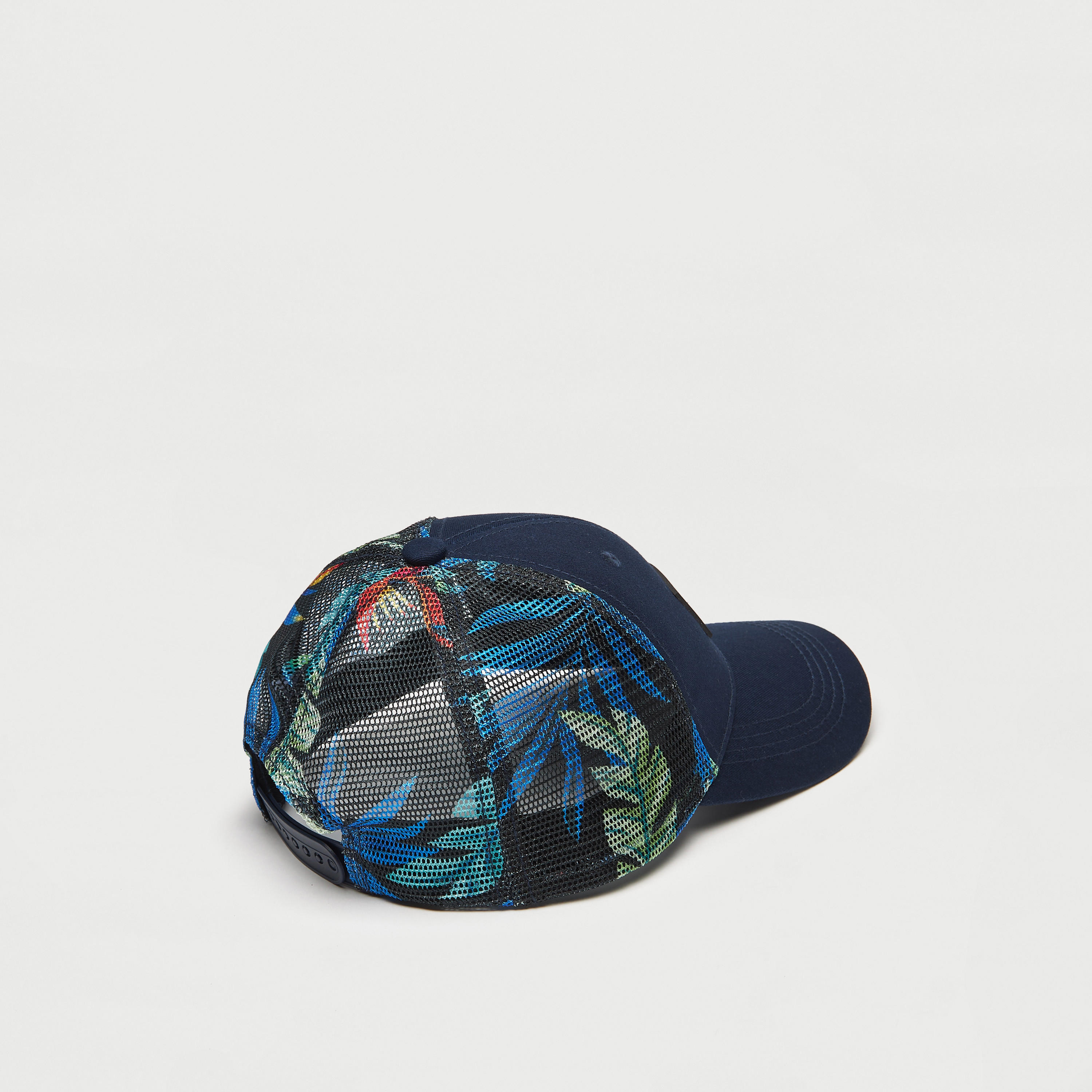 Floral Print Cap with Snapback Closure-men-caps-image-4