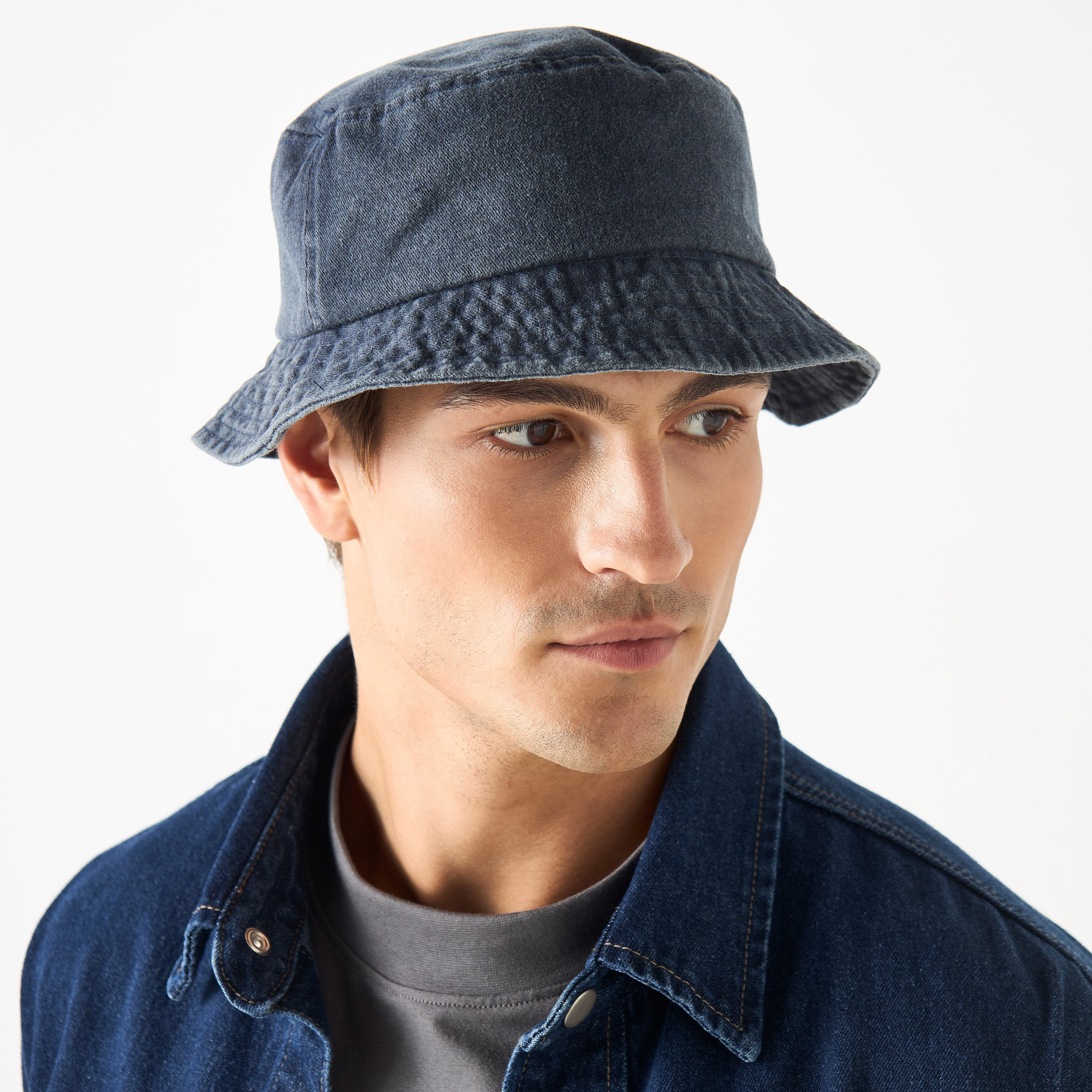 قبعة دلو سادة-men-caps-image-3