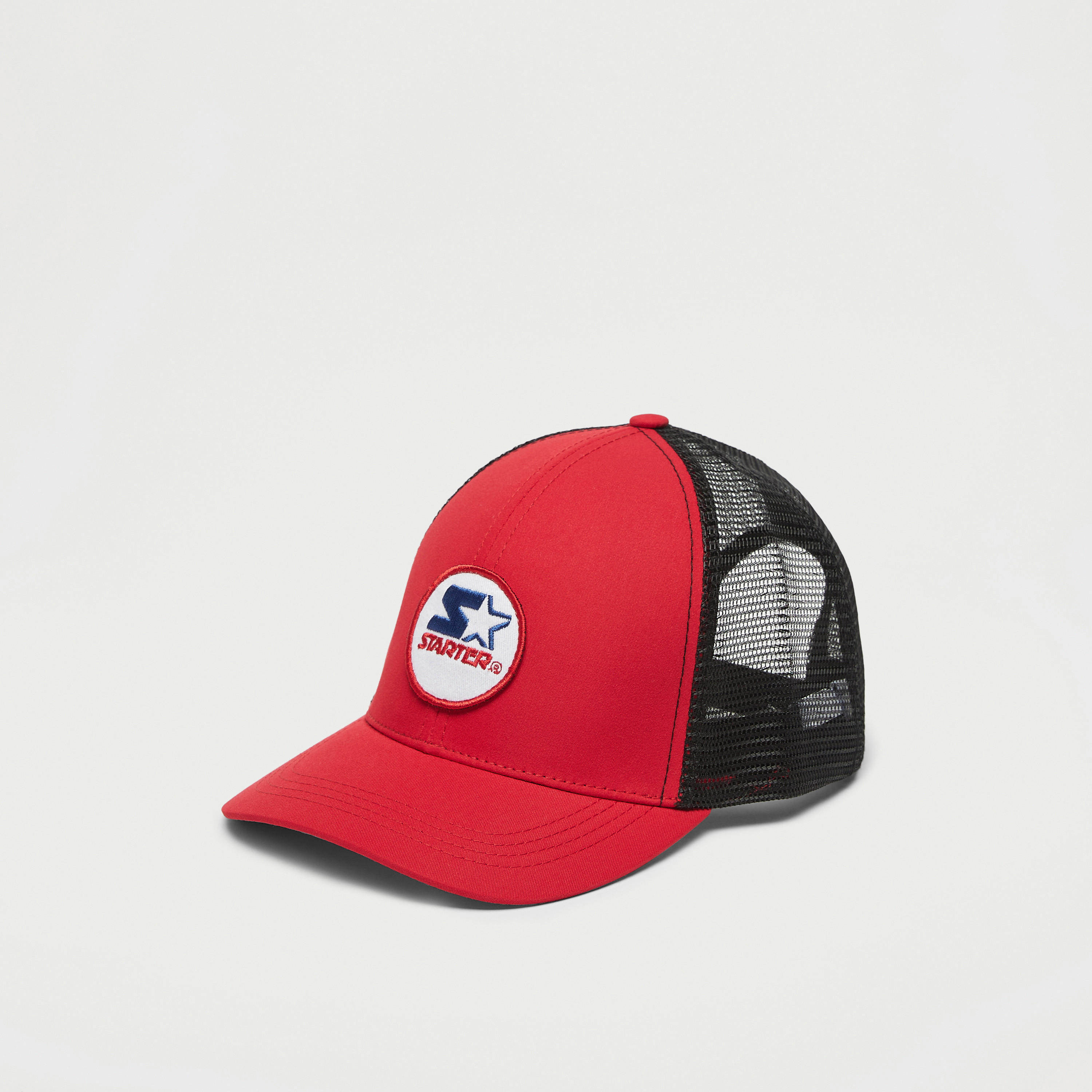 Starter Logo Applique Mesh Cap with Snap Back Closure-men-caps-image-1