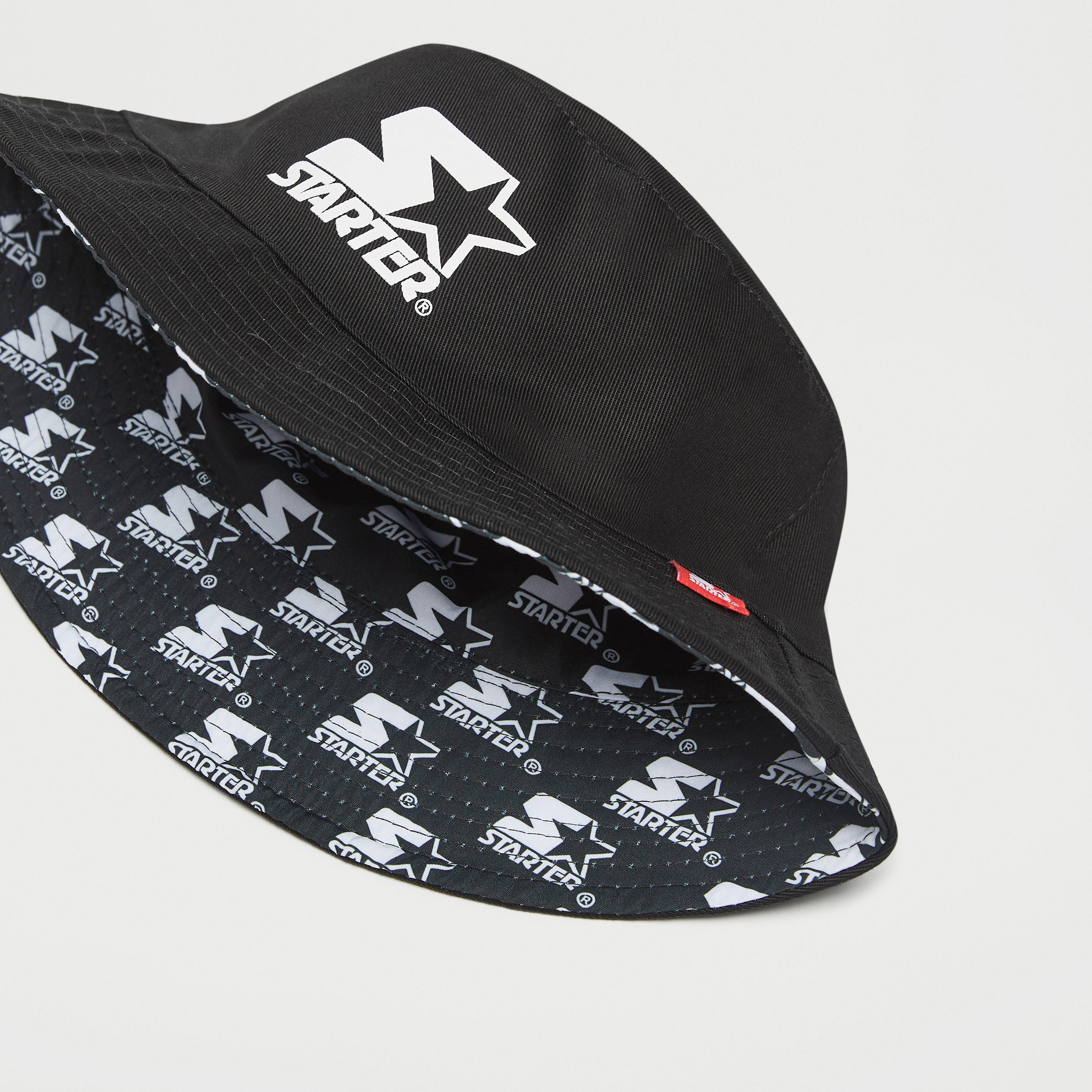 Starter Logo Print Reversible Bucket Hat-men-caps-image-6