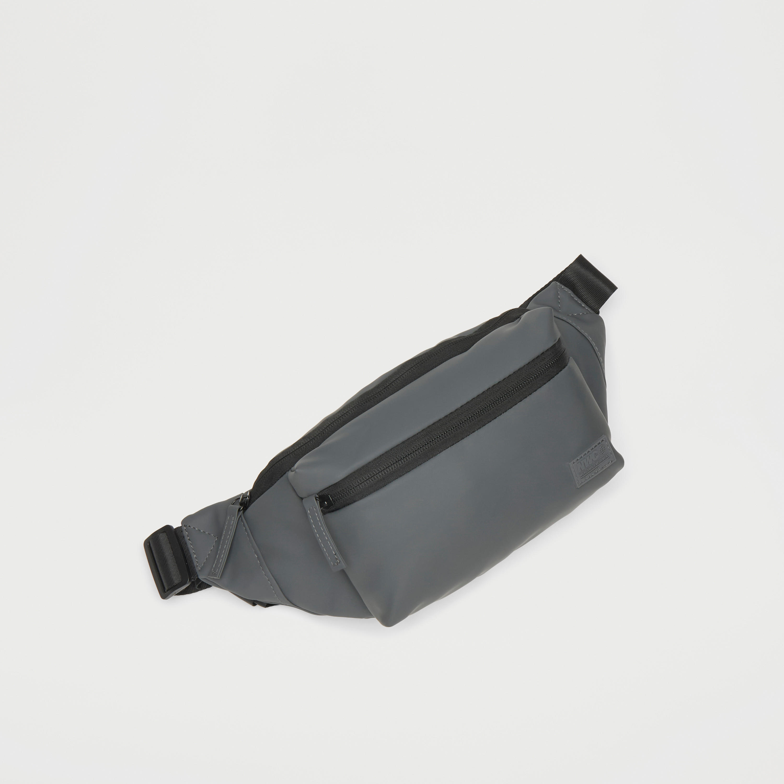 Solid Waistbag with Adjustable Strap and Zip Closure-men-bags-image-4