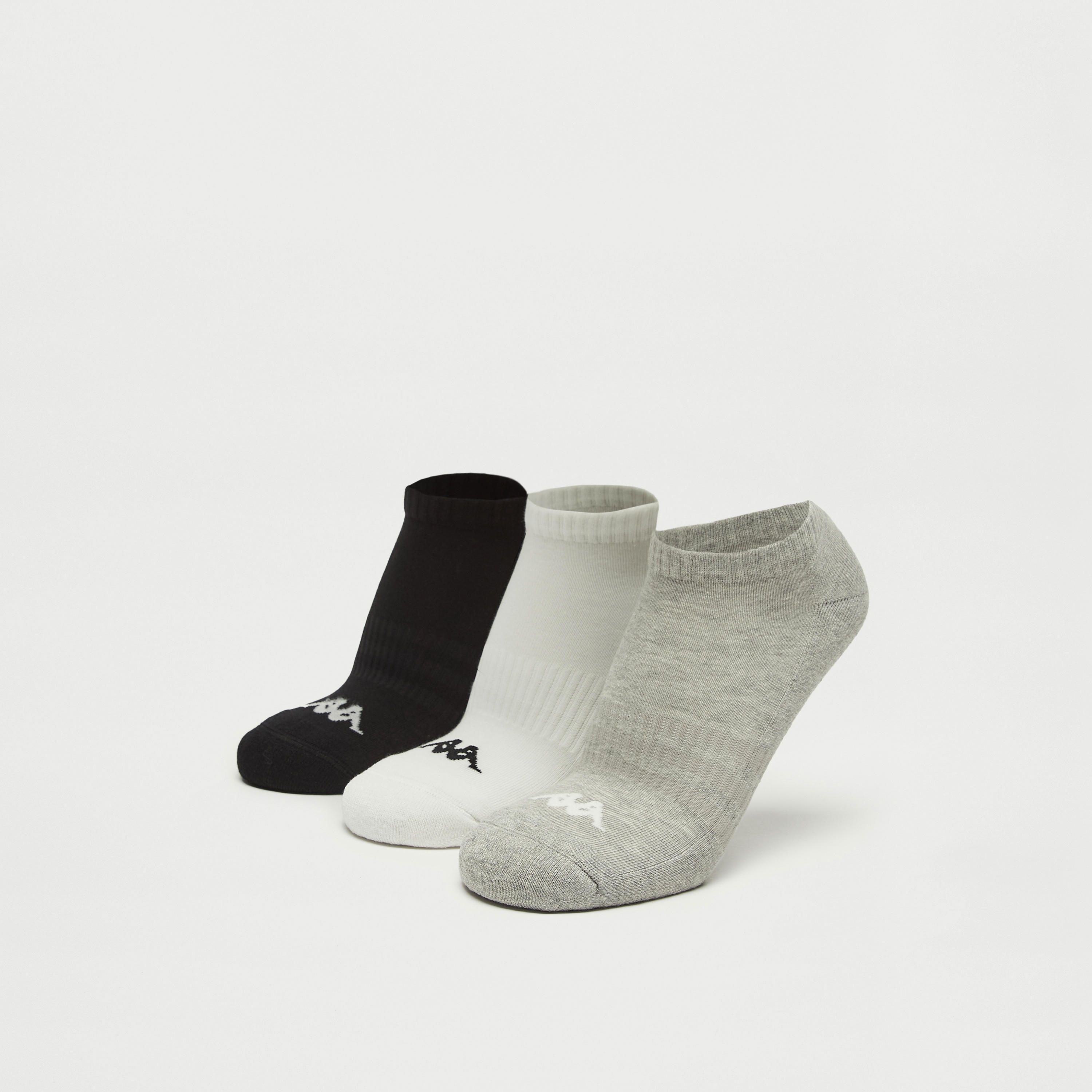 Set of 3 - Kappa Logo Print Ankle Length Socks-men-socks-image-1