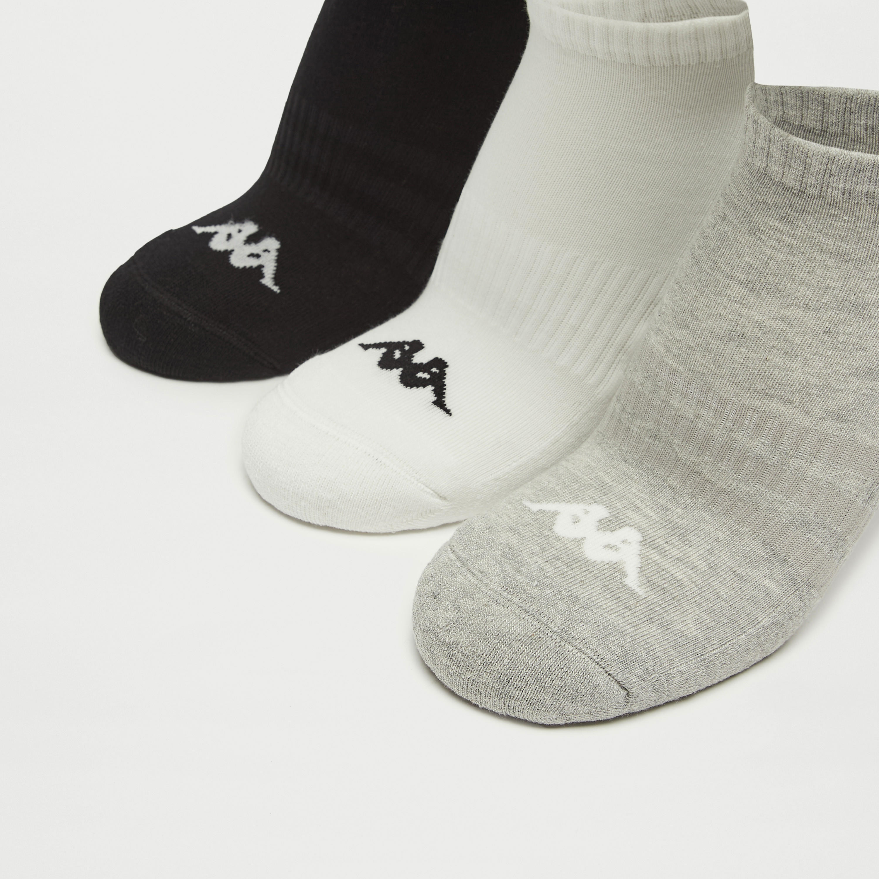 Set of 3 - Kappa Logo Print Ankle Length Socks-men-socks-image-3